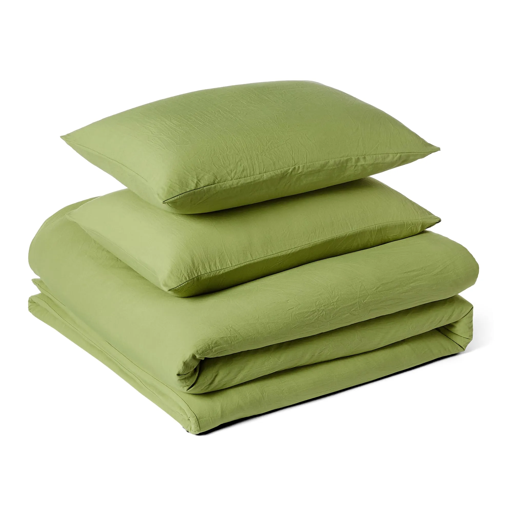 Amazon Basics Set Copripiumino Matrimoniale in Microfibra, 240 x 220 cm e 2 Federe 50 x 80 cm, Verde - immagine 1