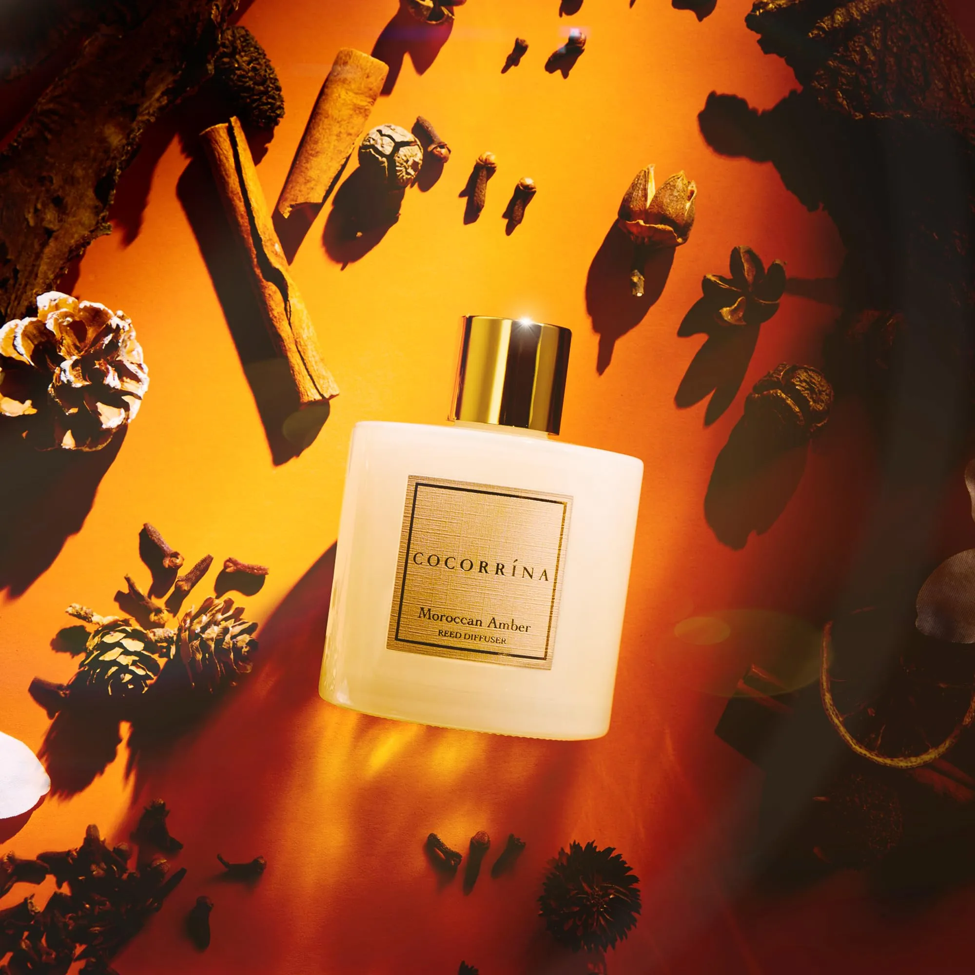 COCORRÍNA Diffusore Profumo Ambiente Moroccan Amber 200ml con 8 Bastoncini - immagine 4