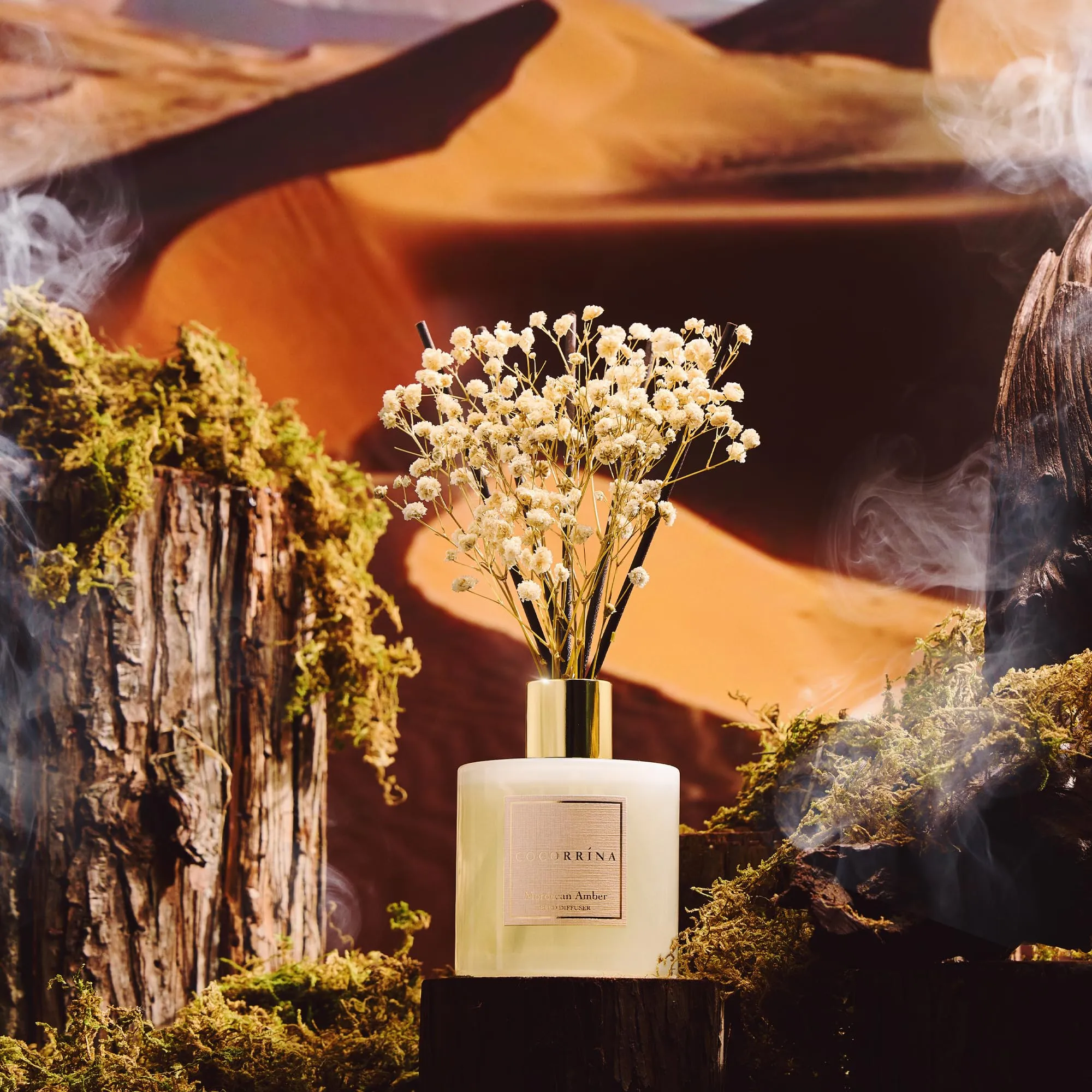 COCORRÍNA Diffusore Profumo Ambiente Moroccan Amber 200ml con 8 Bastoncini - immagine 5