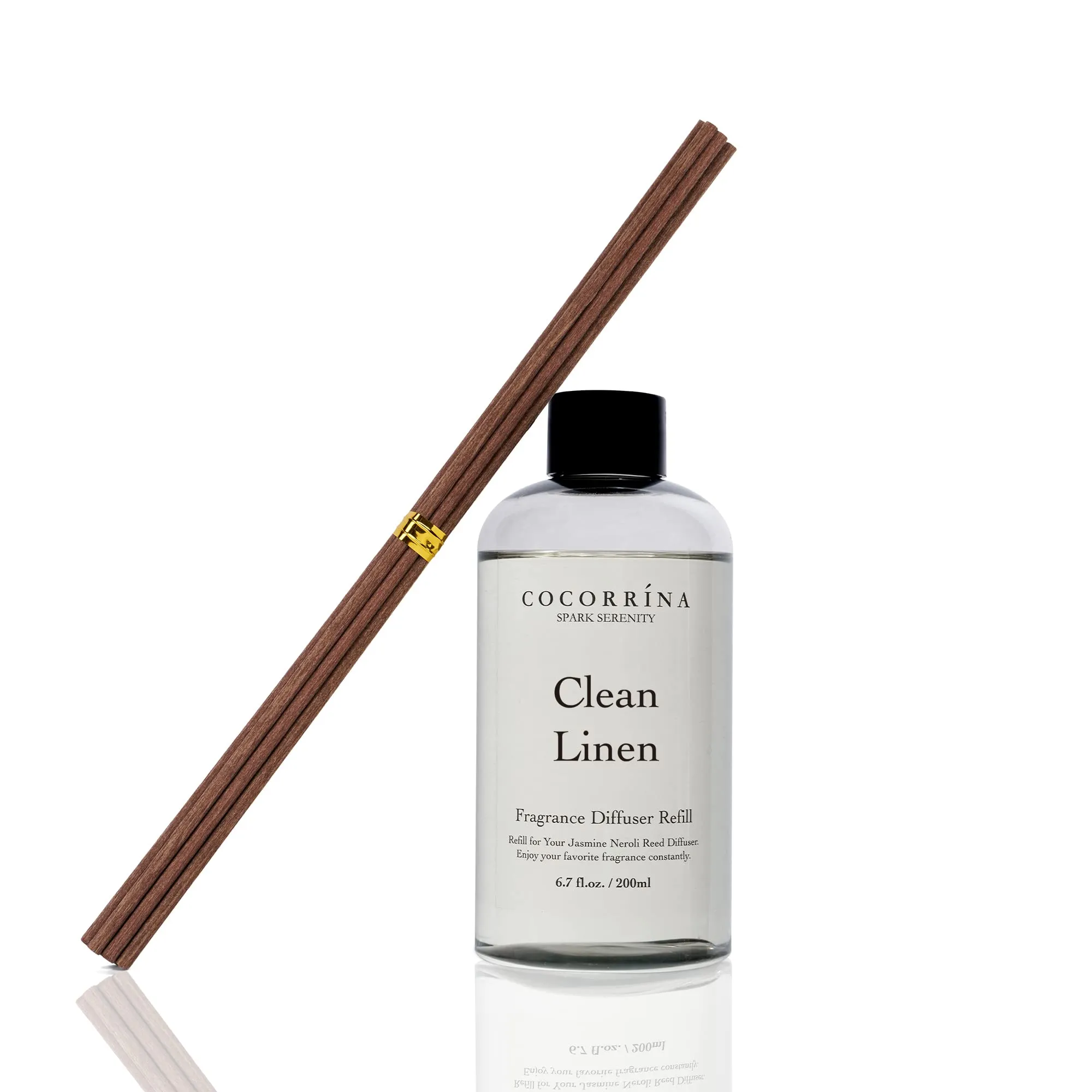 COCORRÍNA Ricarica Diffusore Ambiente Clean Linen, 200ml con 8 Bastoncini - immagine 2