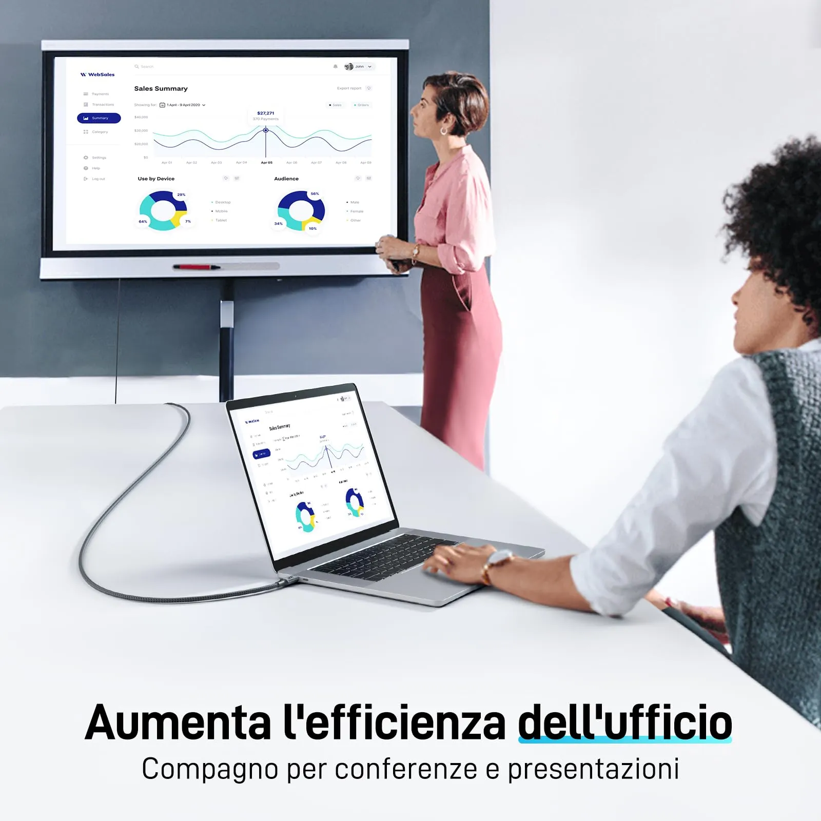 Acer Cavo USB-C a HDMI 4K@60Hz Thunderbolt 3/4 HDMI 2.0, 2m - immagine 6
