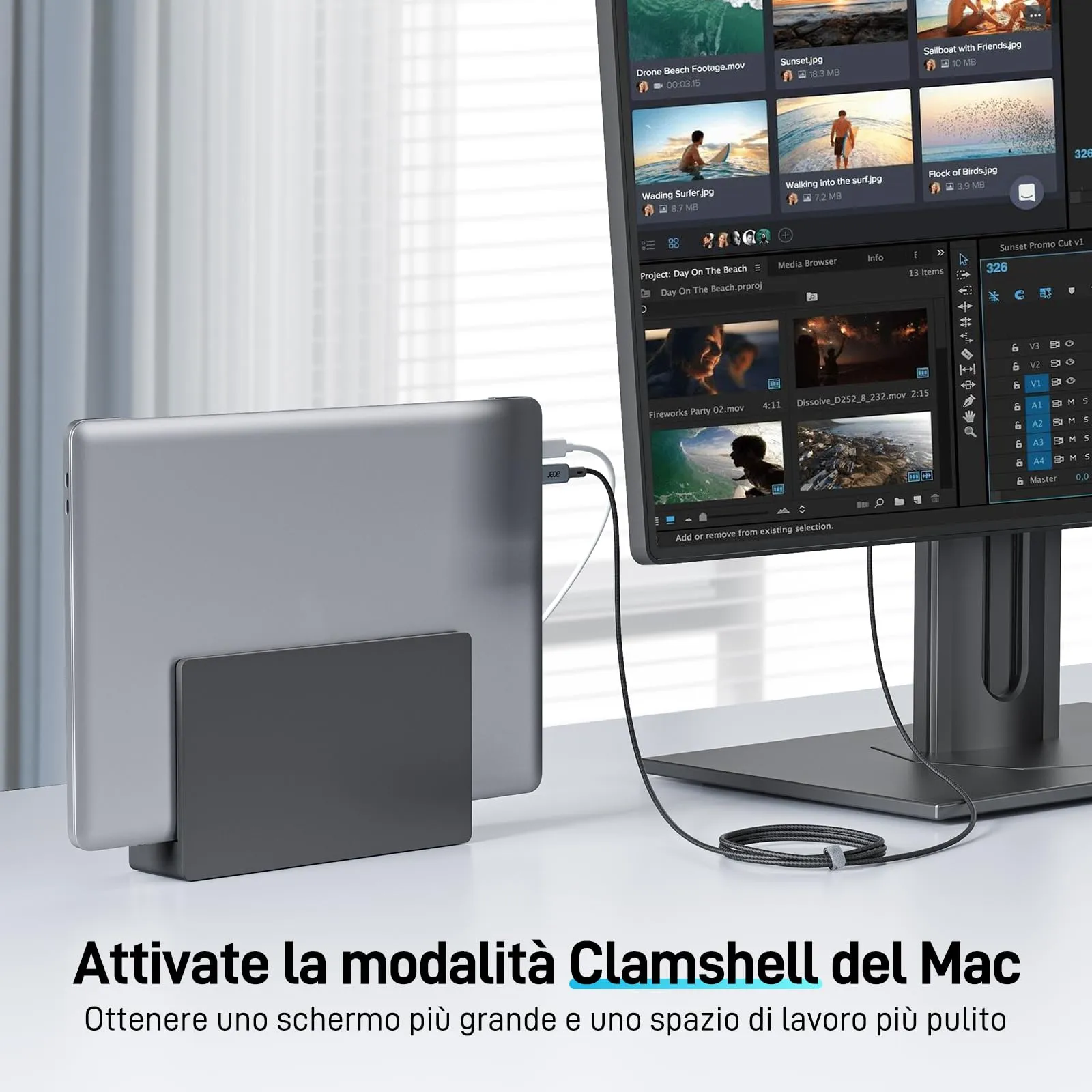 Acer Cavo USB-C a HDMI 4K@60Hz Thunderbolt 3/4 HDMI 2.0, 2m - immagine 7