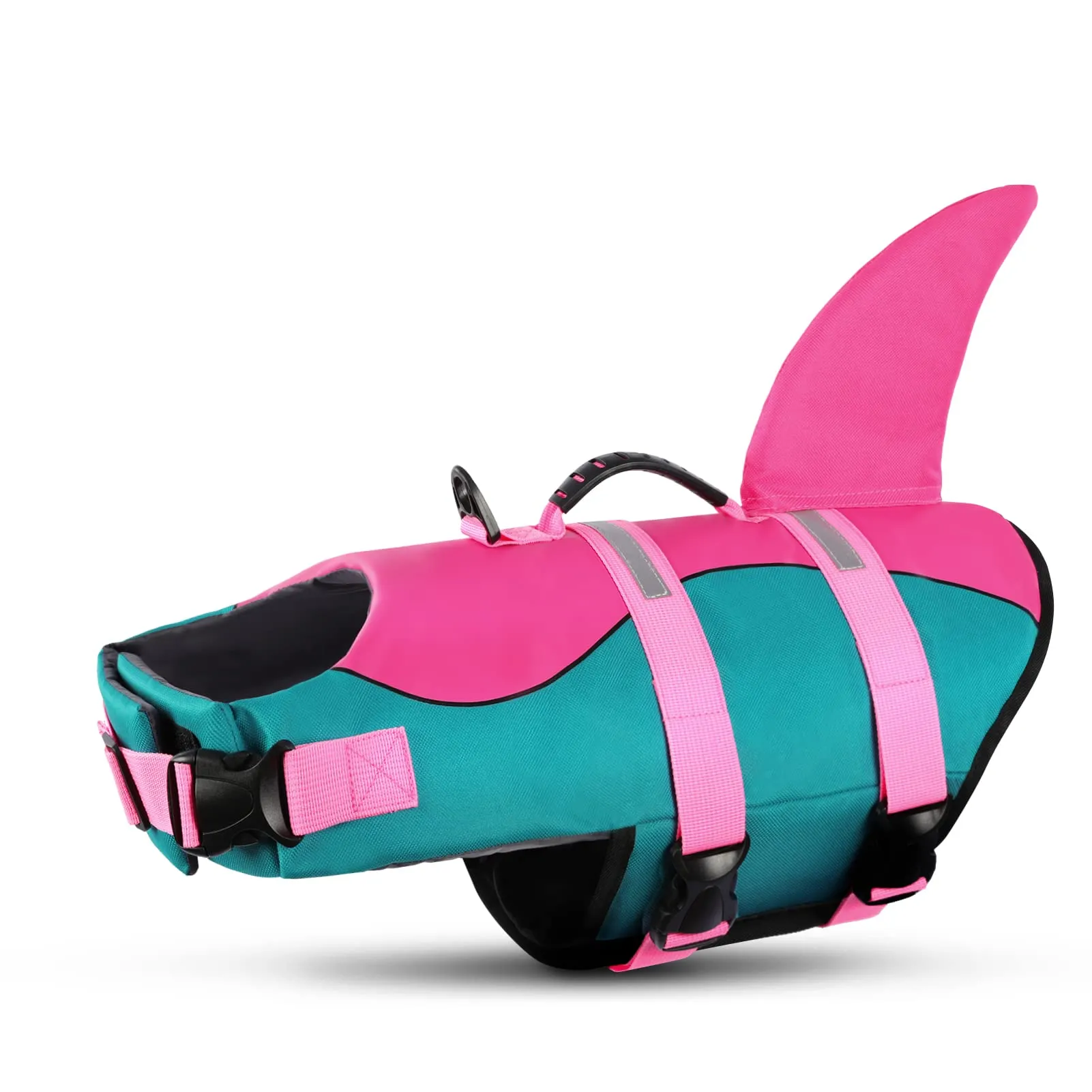 Queenmore Giubbotto di Salvataggio per Cani, Gilet da Nuoto Regolabile e Riflettente, Verde, XS - immagine 1