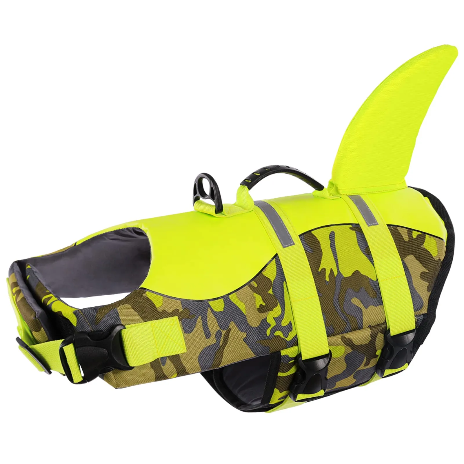 Queenmore Giubbotto di Salvataggio per Cani Ripstop, GreenCamo, S - immagine 1