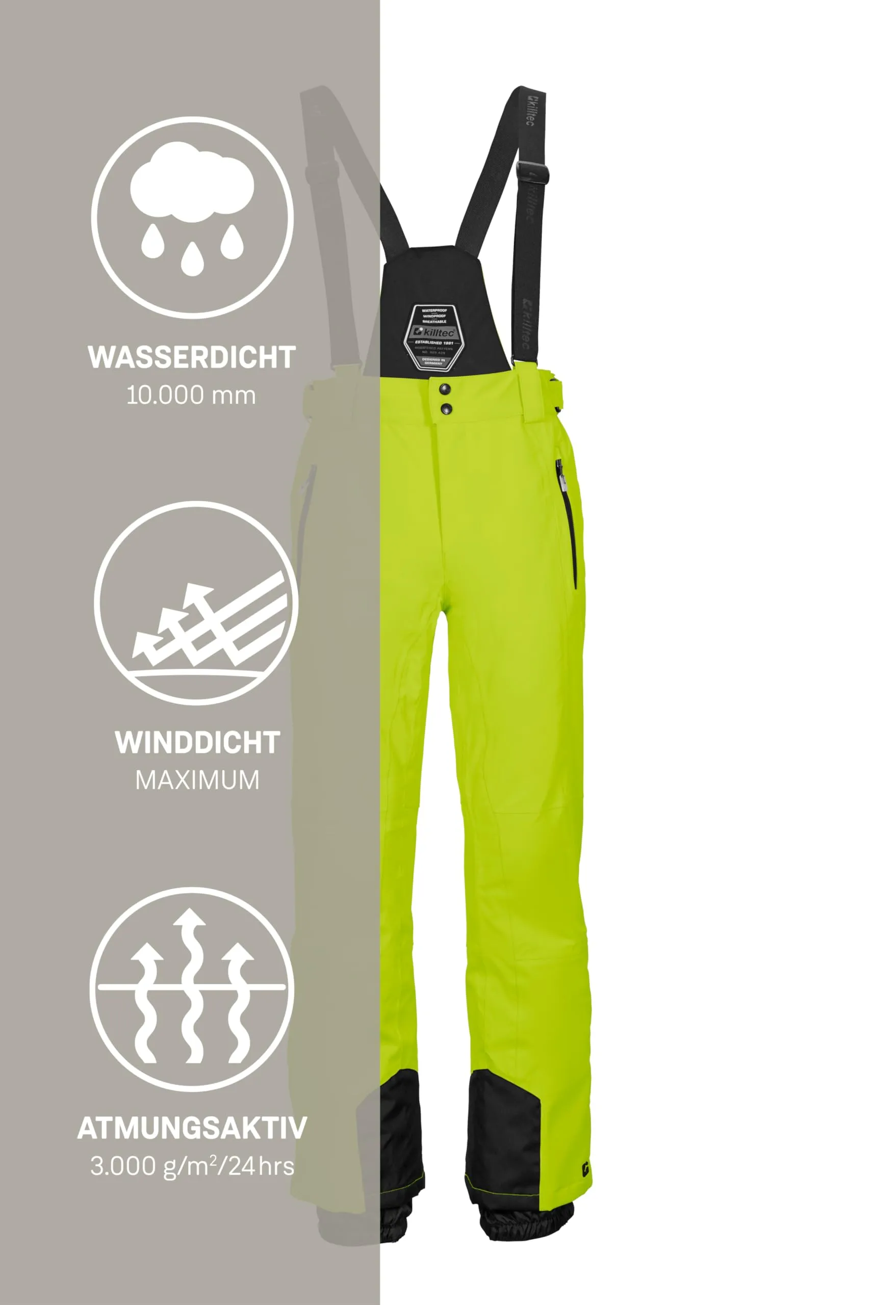 Killtec KSW 100 Enosh MN Ski Pants, Spring Green, S, 43431-000 - immagine 6
