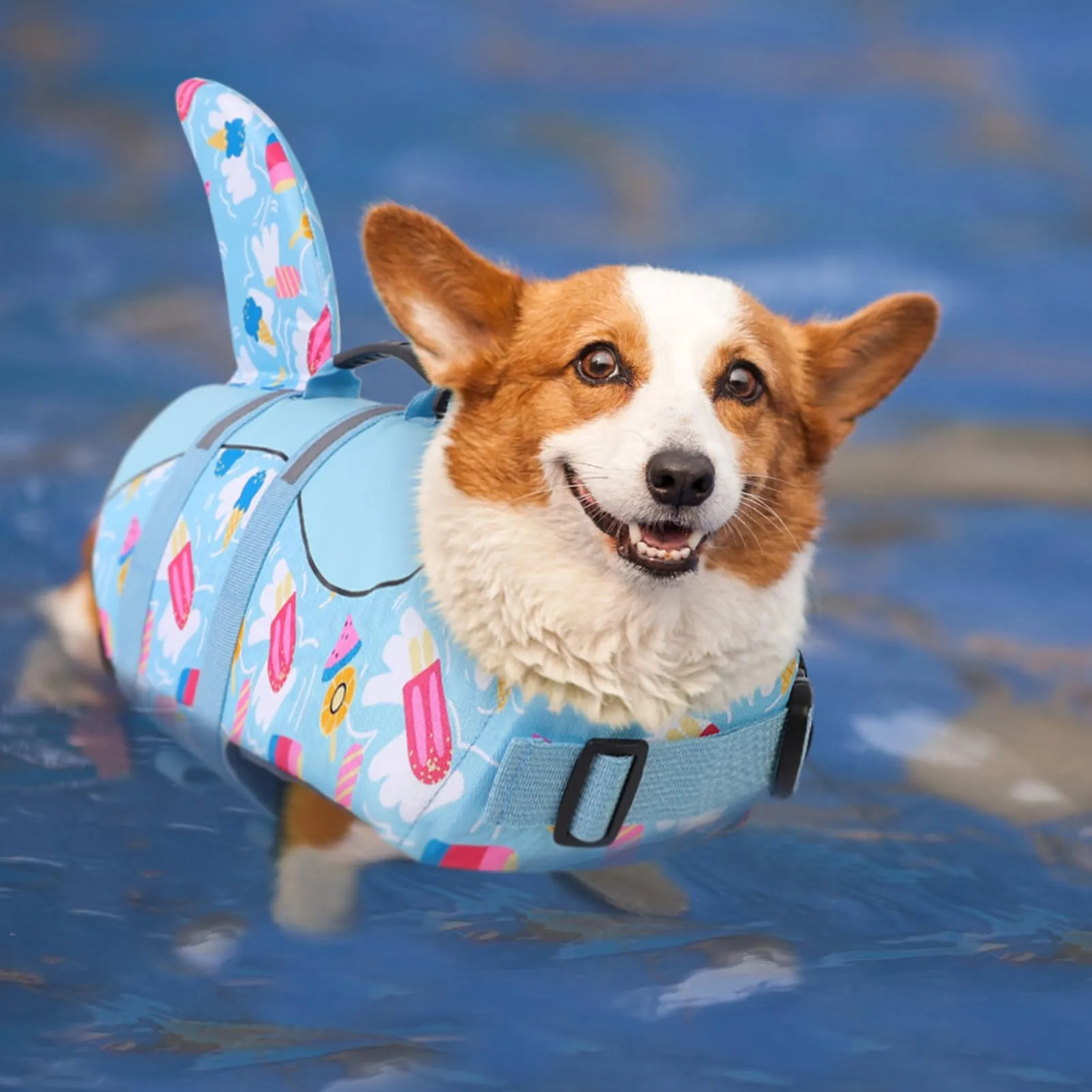 Queenmore Salvagente Cane Squalo, Taglia XL, Babyblue - immagine 7