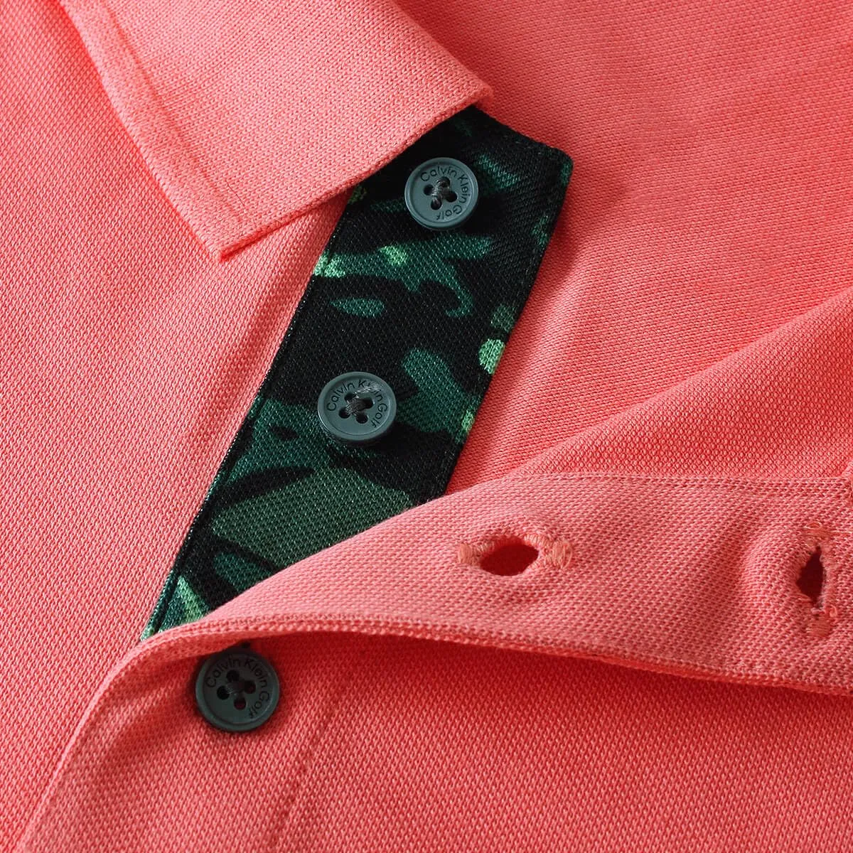 Calvin Klein Polo Golf Uomo Campus Peach Camo - M - immagine 6
