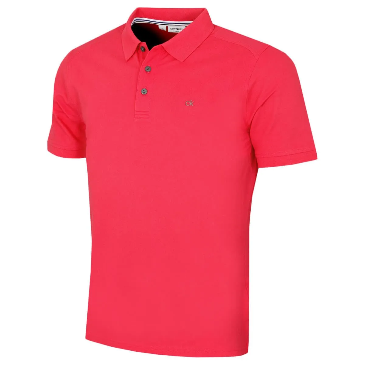 Calvin Klein Polo Golf Uomo Campus a 3 Bottoni - Lampone - 3XL - immagine 1