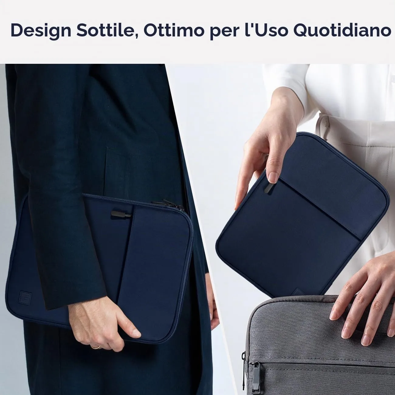 Dadanism Borsa Imbottita per Tablet 9-11 Pollici, Indaco - immagine 7