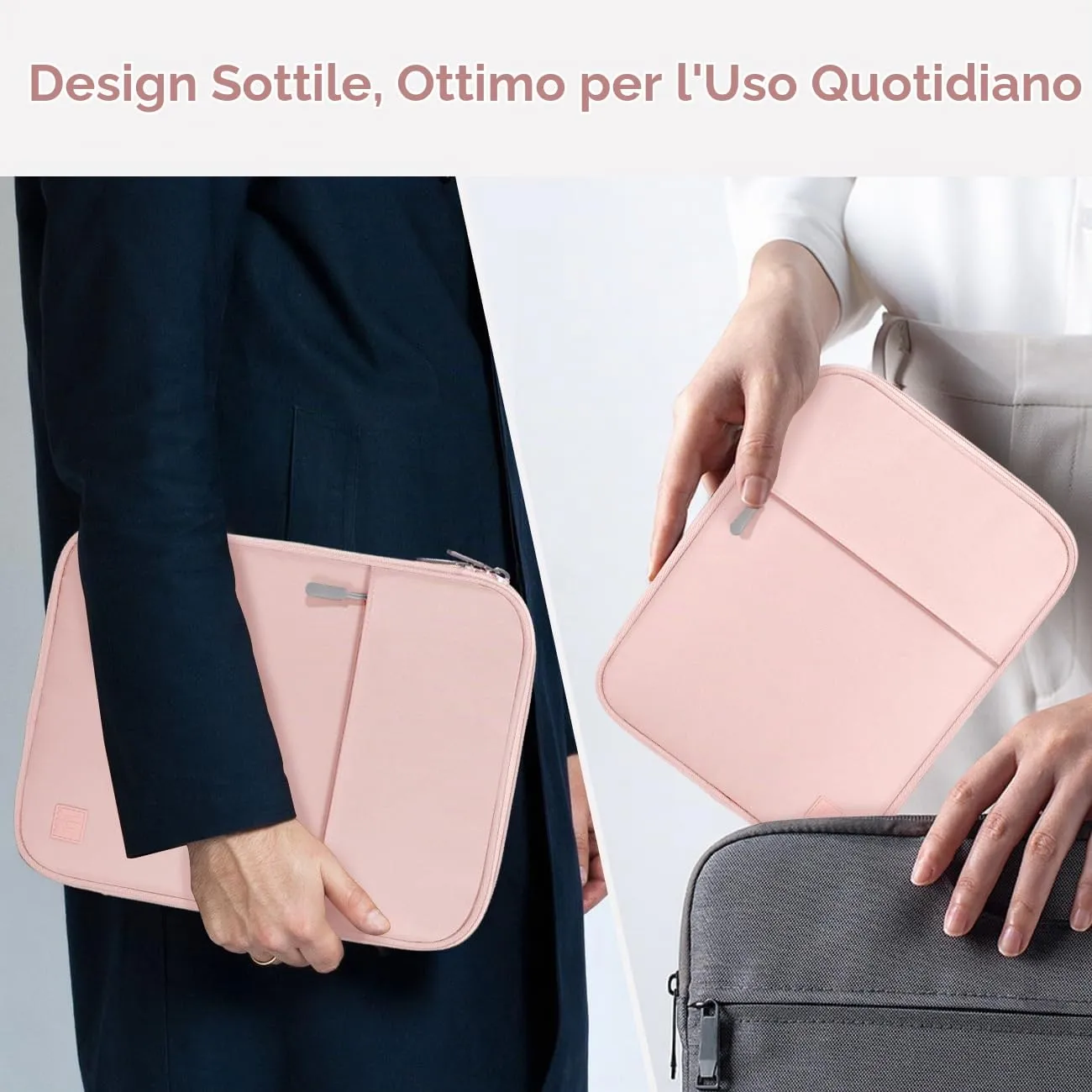 Dadanism Borsa Imbottita per Tablet 9-11 Pollici, Rosa - immagine 7