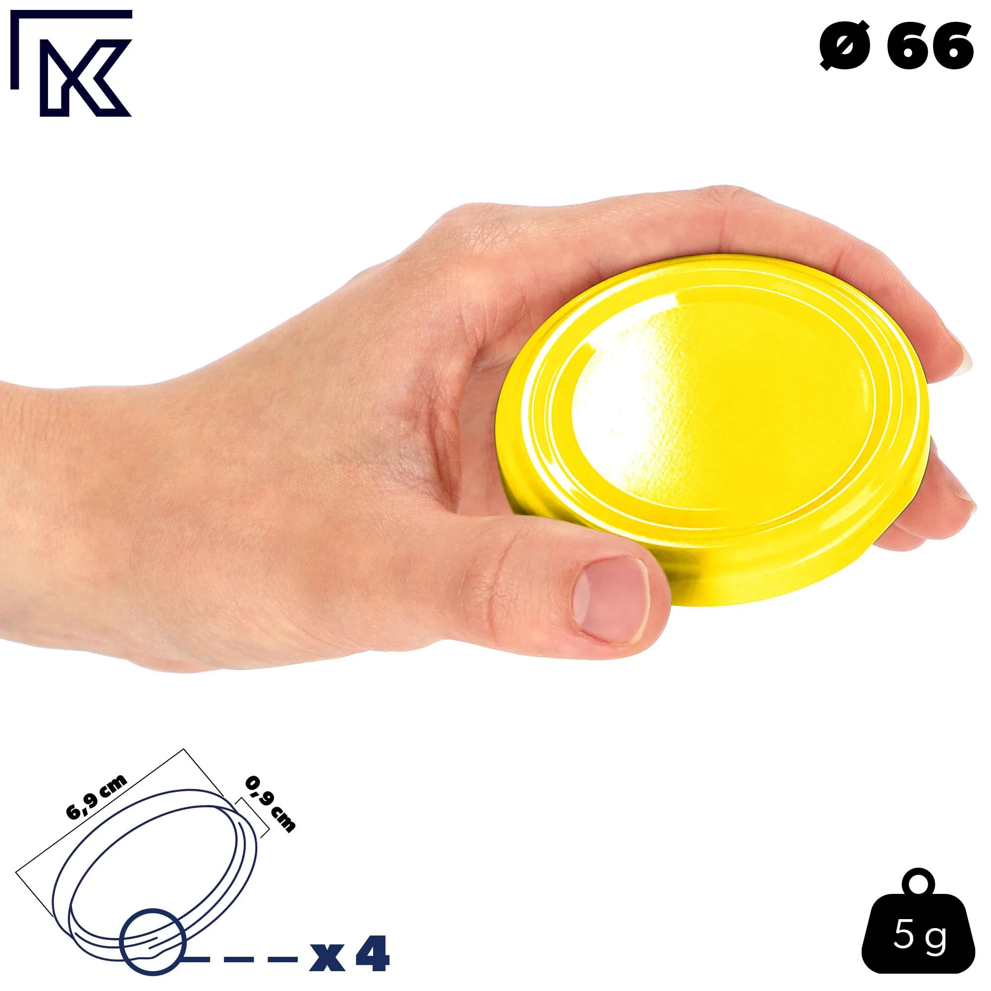 KADAX Set di 100 barattoli in vetro 200ml Ø66 con tappo a vite ermetico - immagine 4