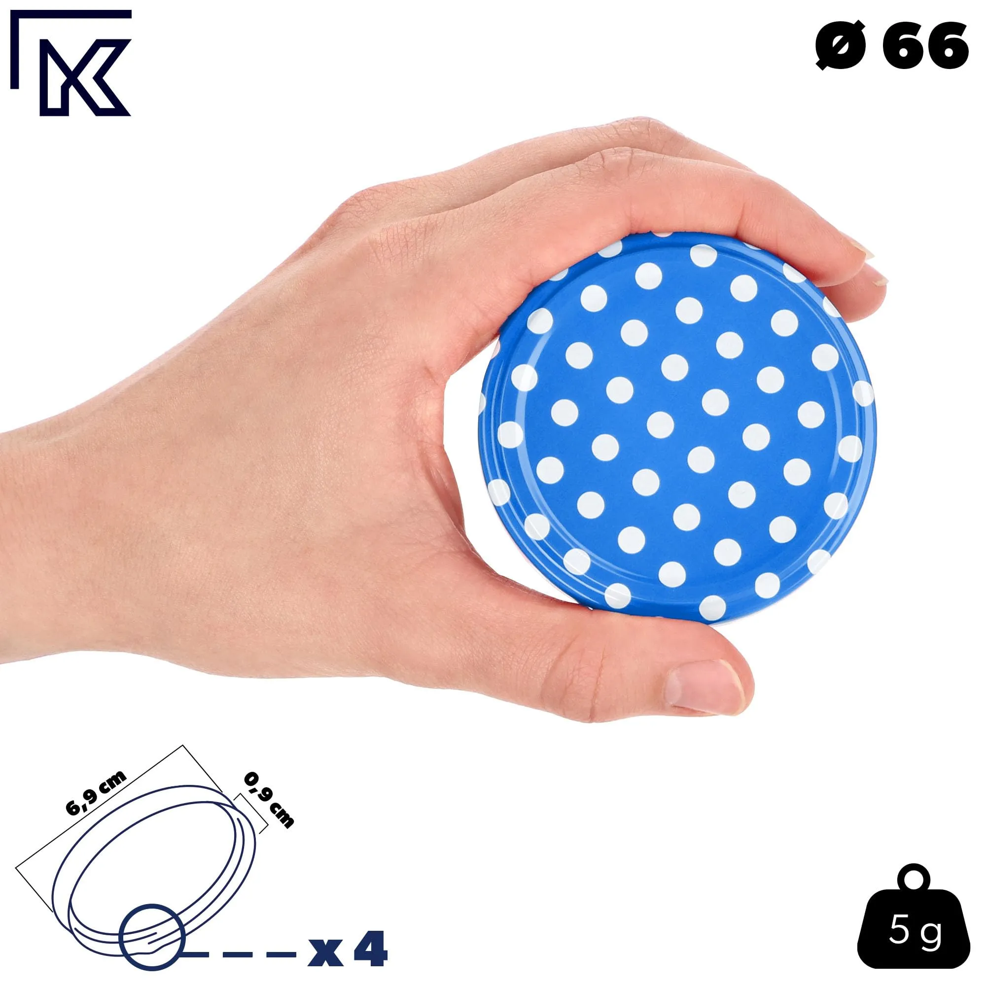 KADAX Set di 50 barattoli in vetro 200ml Ø66 con tappo a vite ermetico - immagine 4