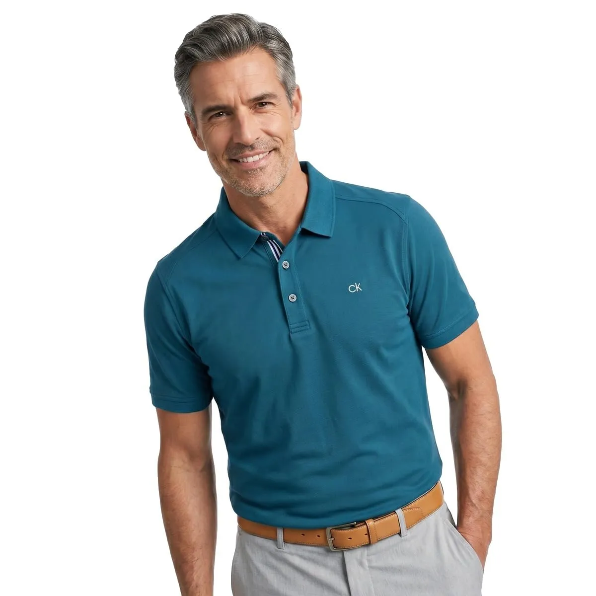 Calvin Klein Polo Golf Uomo Campus Petrol Sport - M - immagine 2