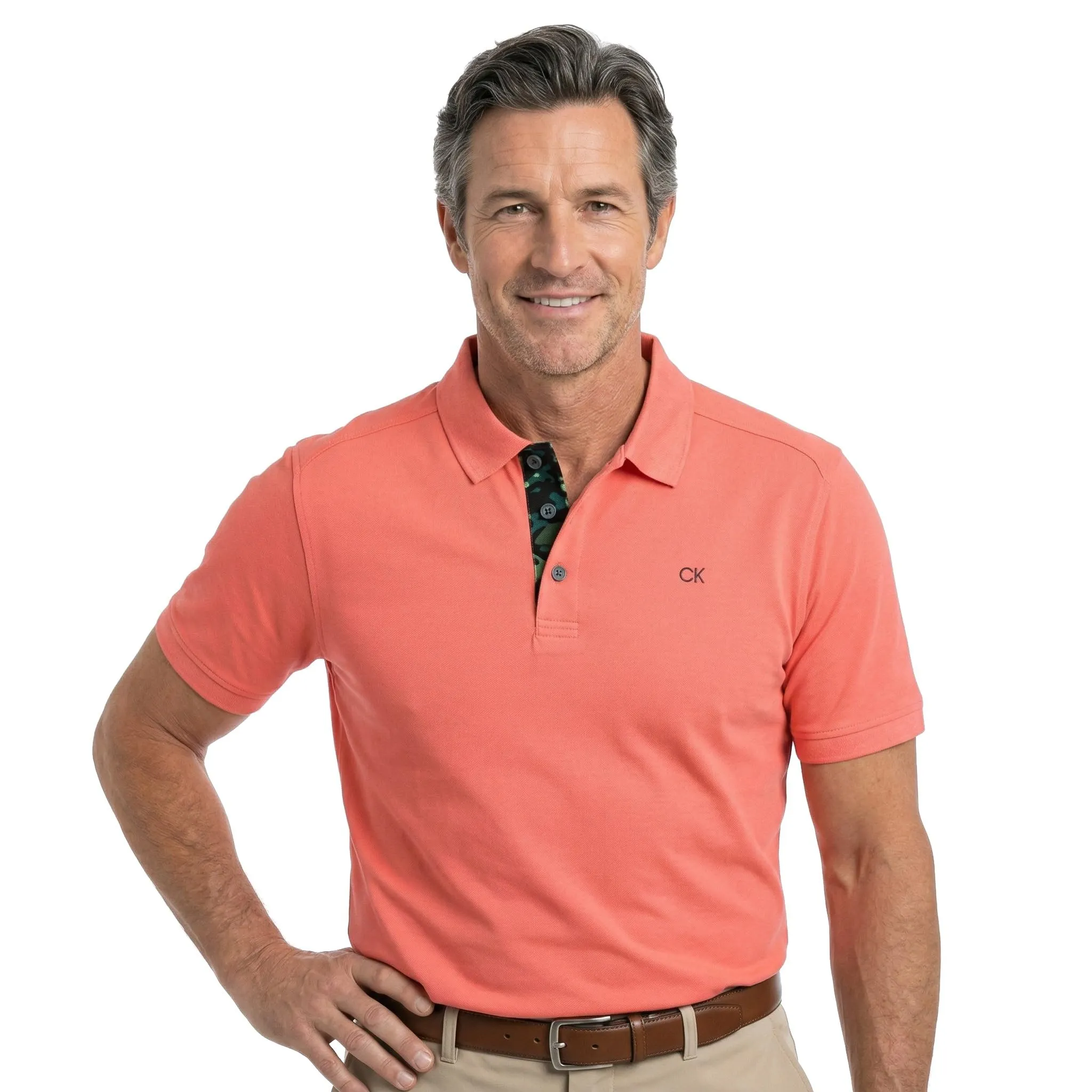 Calvin Klein Polo Golf Uomo Campus Pesca Mimetica - L - immagine 2