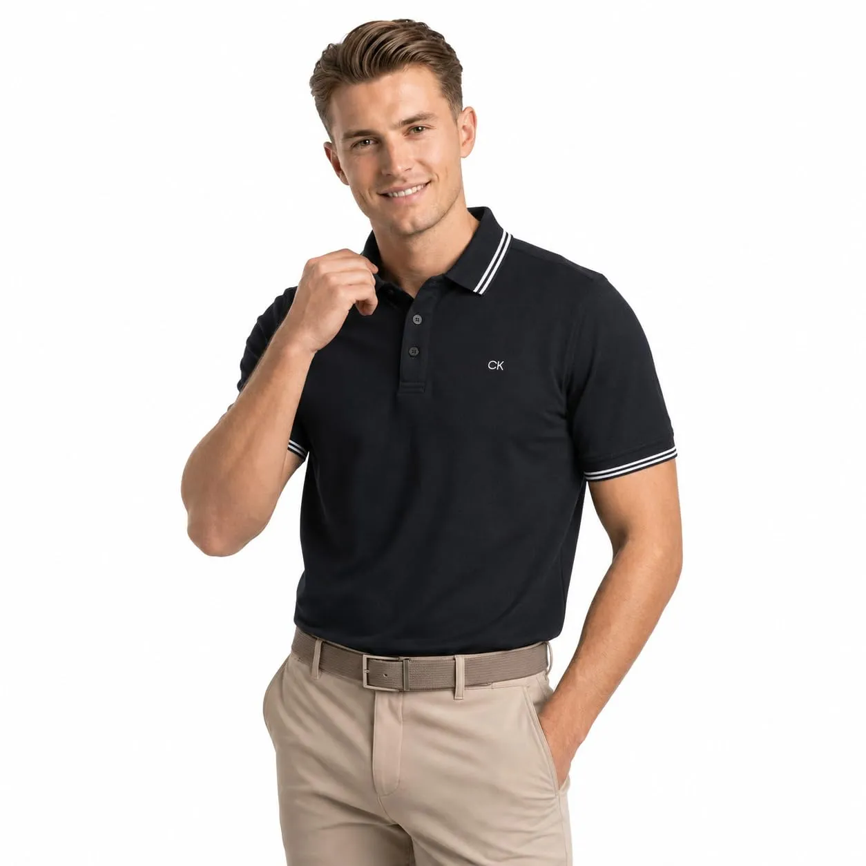 Calvin Klein Polo Golf Leggera Campus Uomo - Punta Blu Navy - XXL - immagine 2