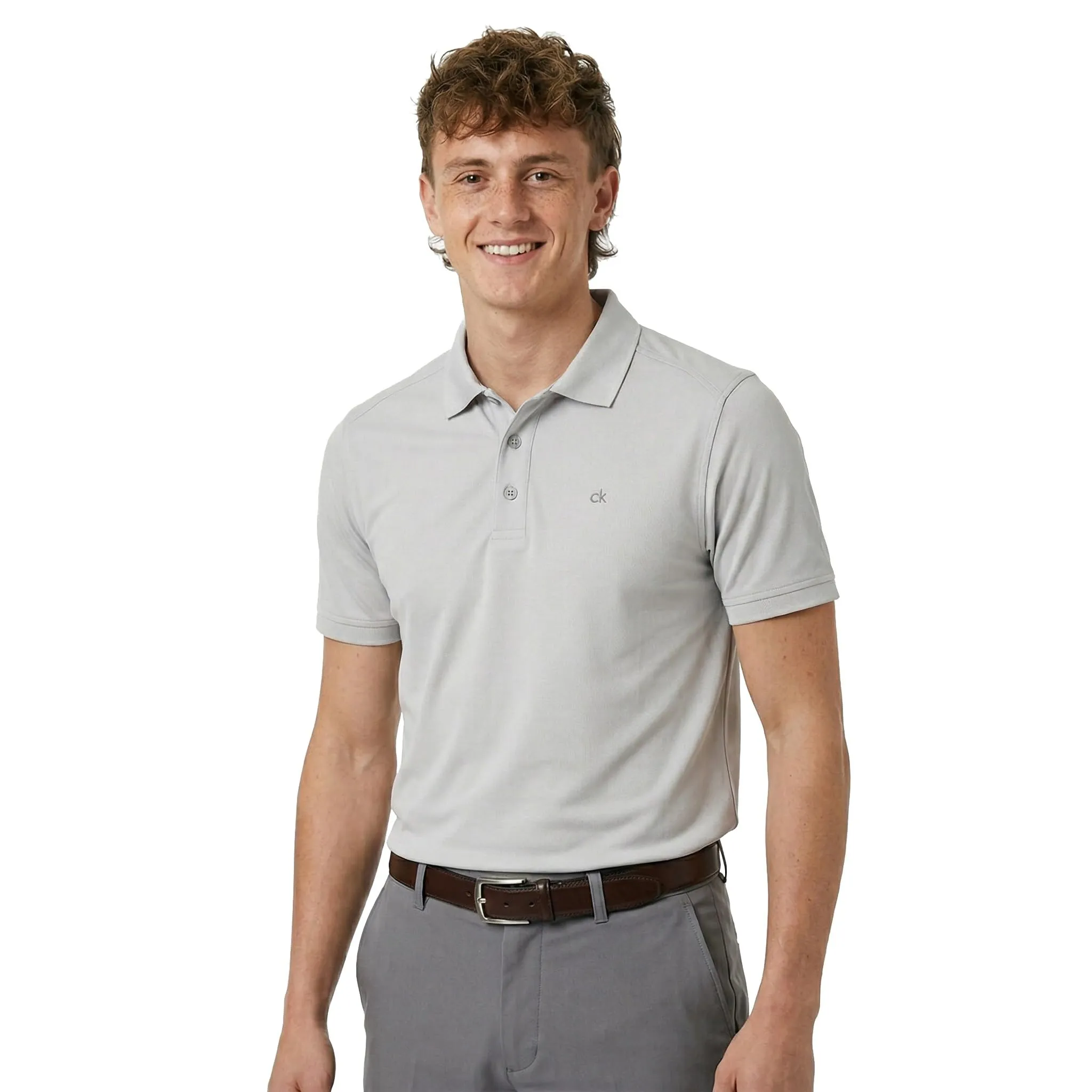 Calvin Klein Campus Polo Golf Uomo - Argento - L - immagine 2