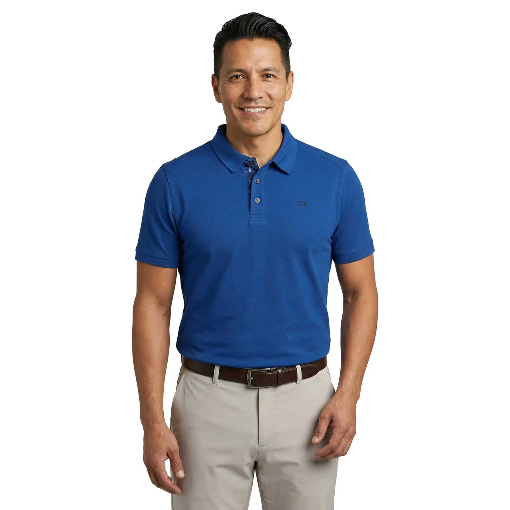 Calvin Klein Polo Golf Uomo Campus - Dresden Blue Camo - XL - immagine 2