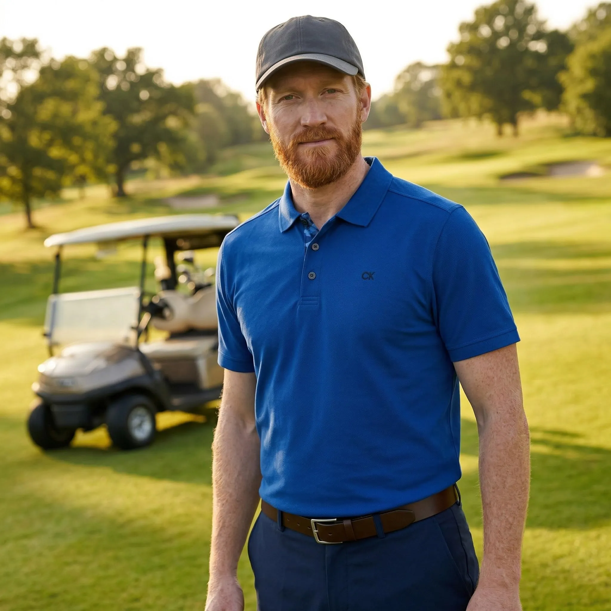 Calvin Klein Polo Golf Uomo Campus - Dresden Blue Camo - XL - immagine 3