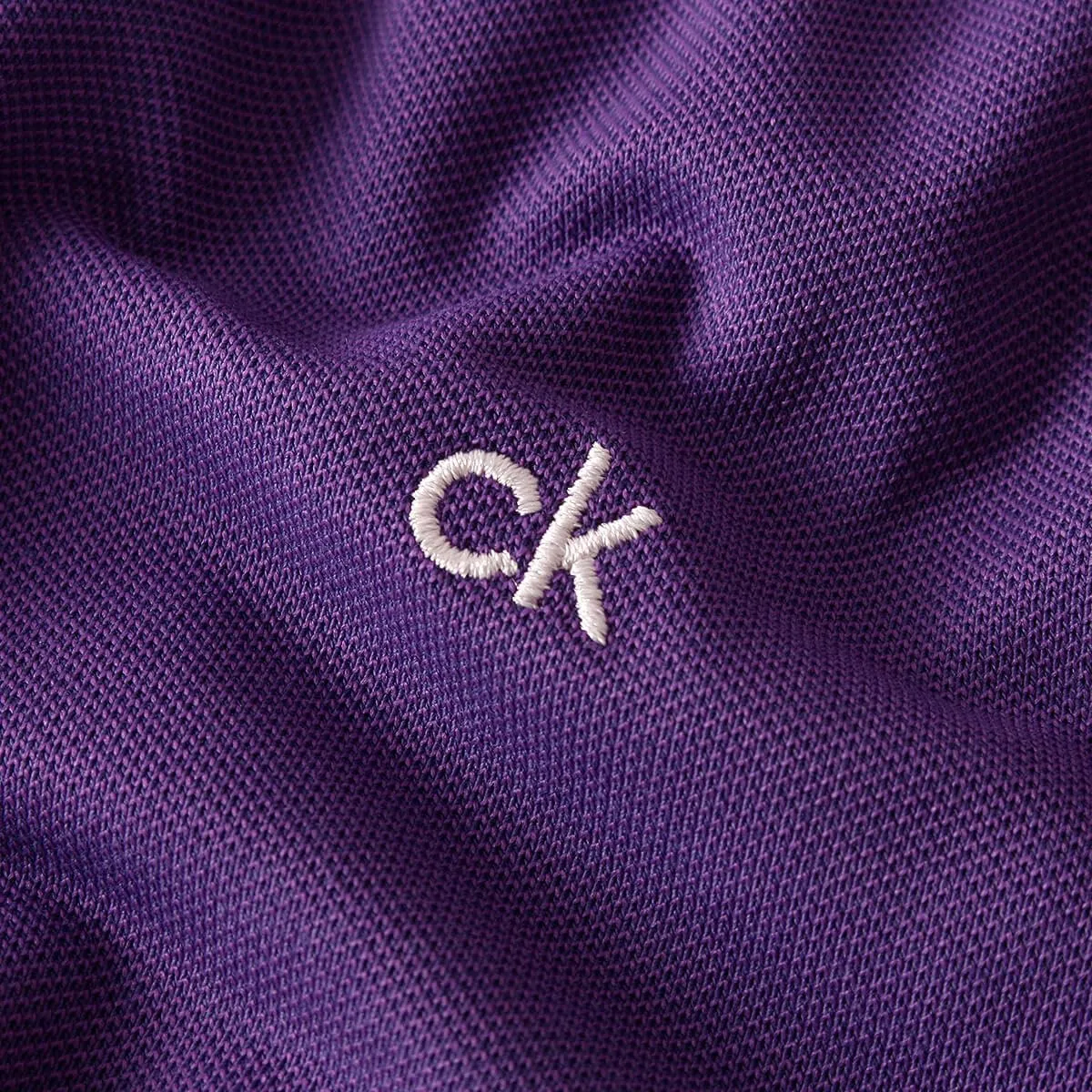 Calvin Klein Polo Golf Uomo Campus, Viola, XL - immagine 5