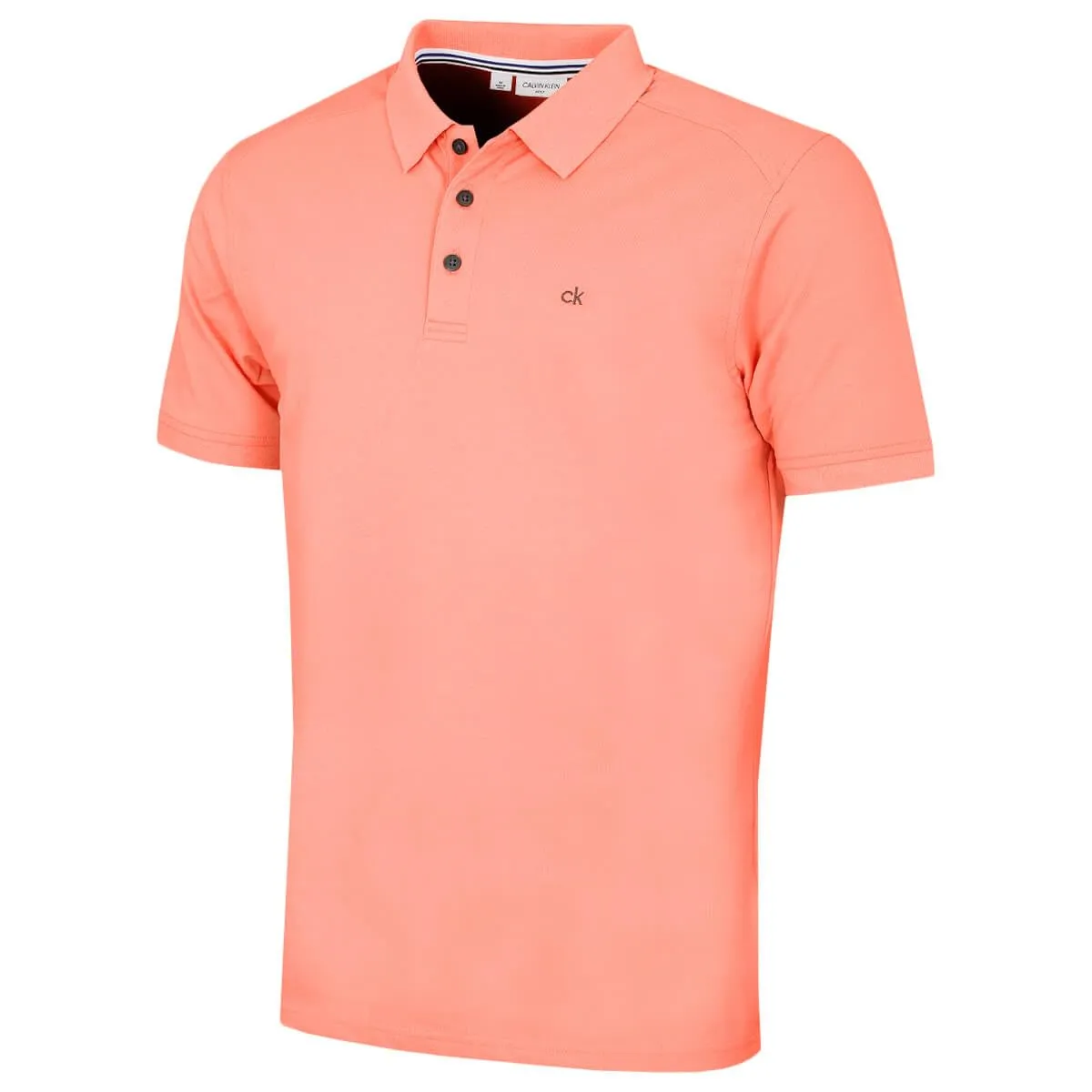 Calvin Klein Polo Golf Uomo Campus a 3 Bottoni - Papaya - M - immagine 1
