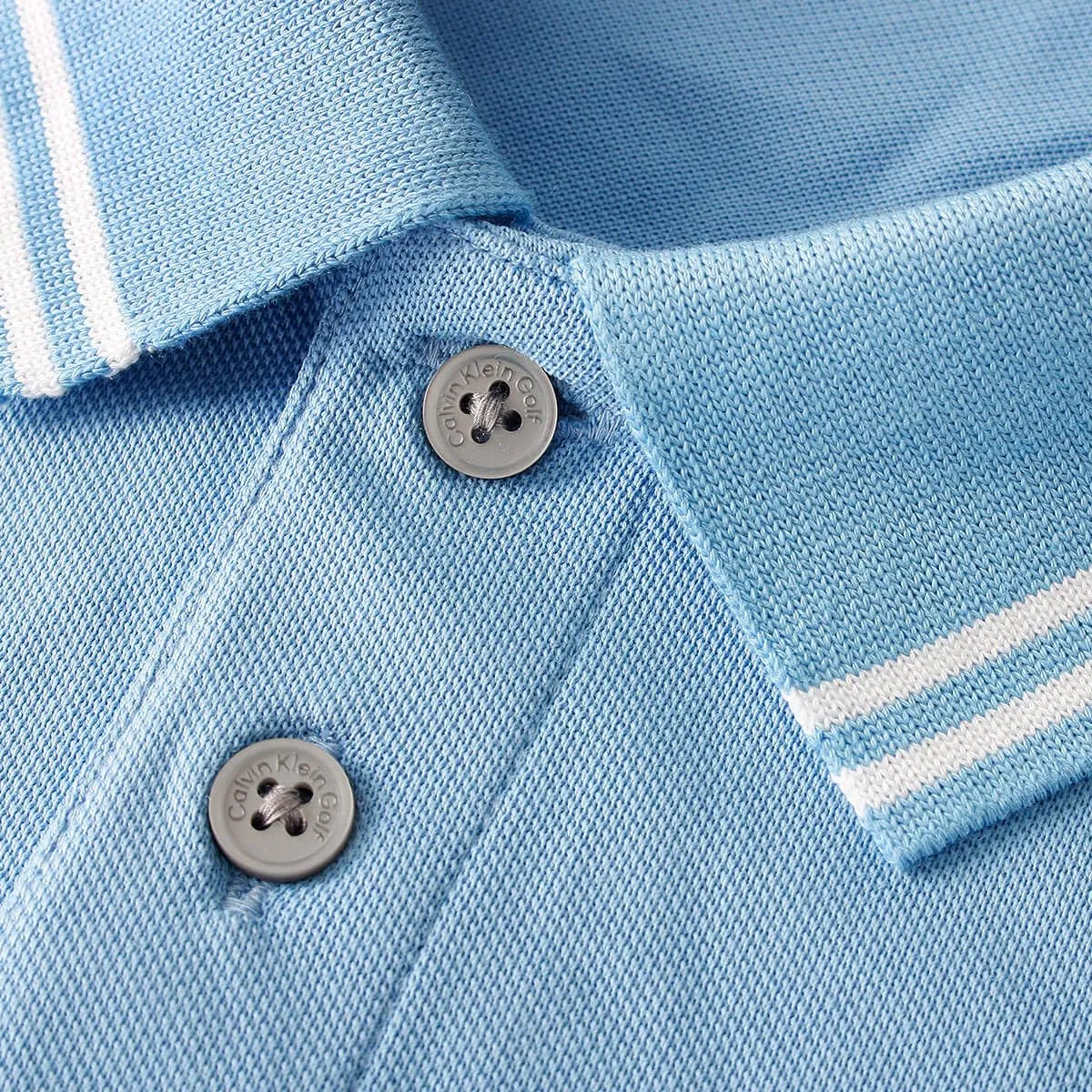 Calvin Klein Polo Golf Leggera Punta Campus Uomo - Cielo Punta - 3XL - immagine 6