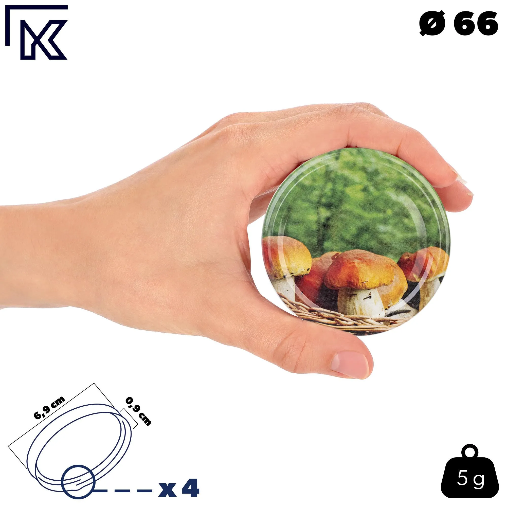 KADAX Set di 100 barattoli in vetro 200ml Ø66 con tappo a vite ermetico - immagine 4