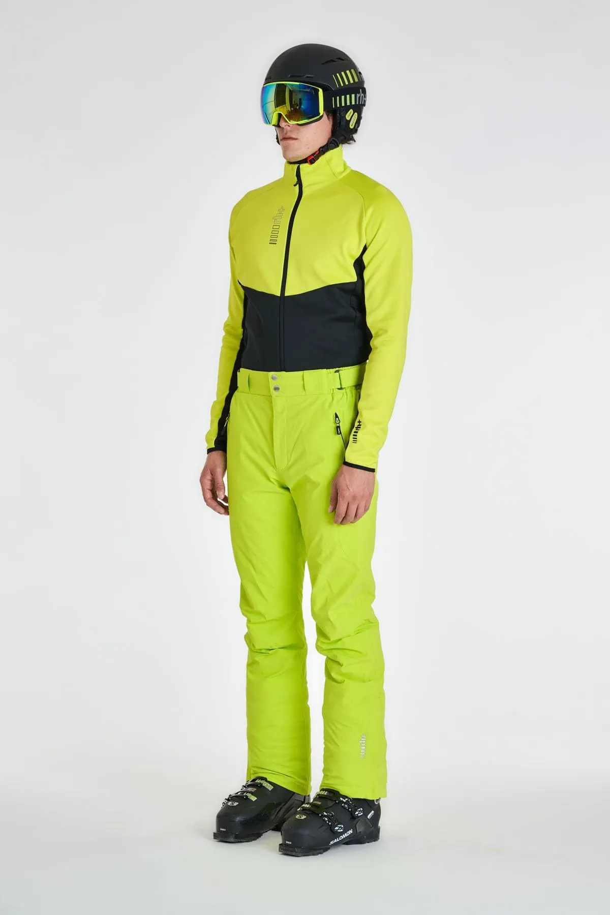RH+ Pantaloni da Sci Logic da Uomo, Verde Acido, S - immagine 3