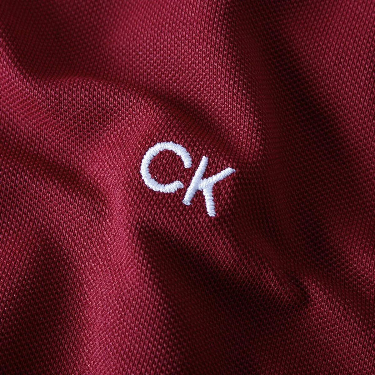 Calvin Klein Polo Golf Leggera Punta Campus Uomo - Bordeaux Punta - L - immagine 5