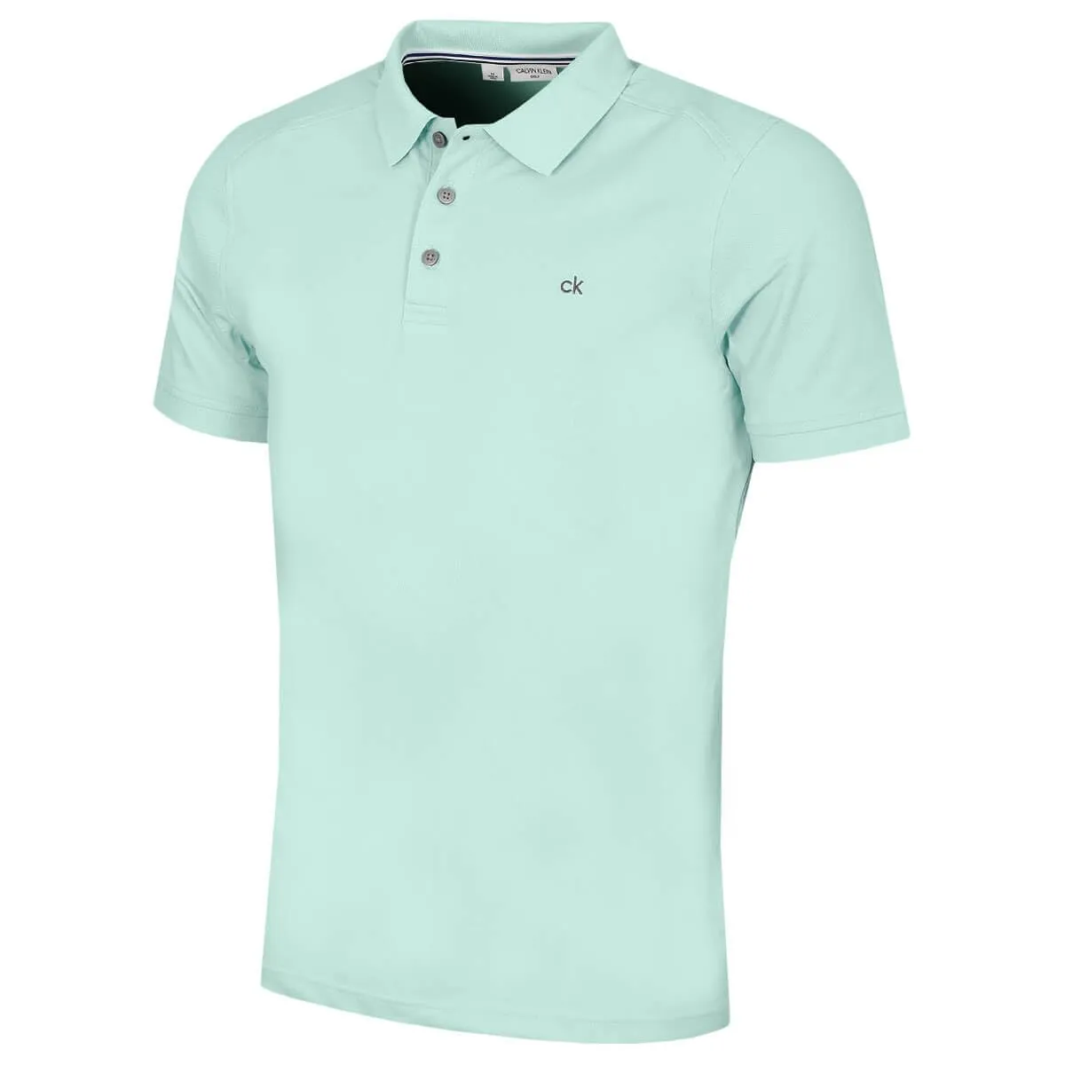 Calvin Klein Polo Golf Uomo Campus a 3 Bottoni, Acqua, L - immagine 1