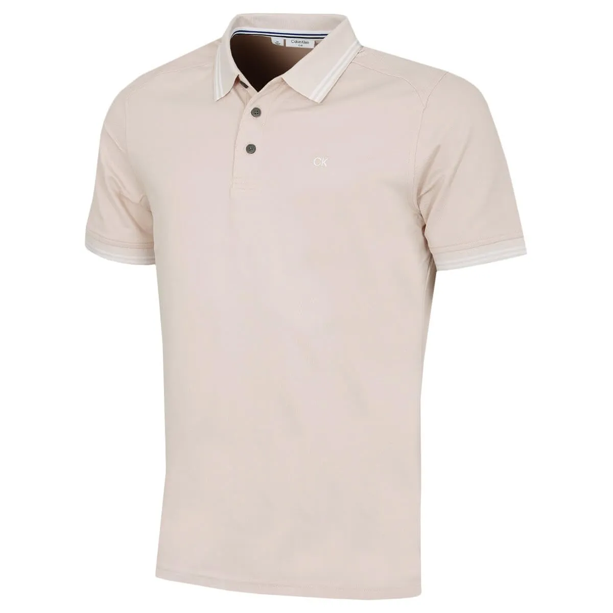Calvin Klein Polo Golf Leggera Campus Uomo - Stone Tipped - S - immagine 1