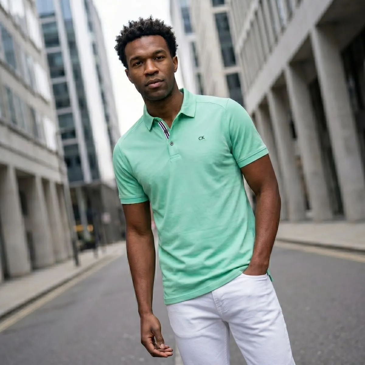 Calvin Klein Polo Golf Uomo Campus Mint Sport - L - immagine 7