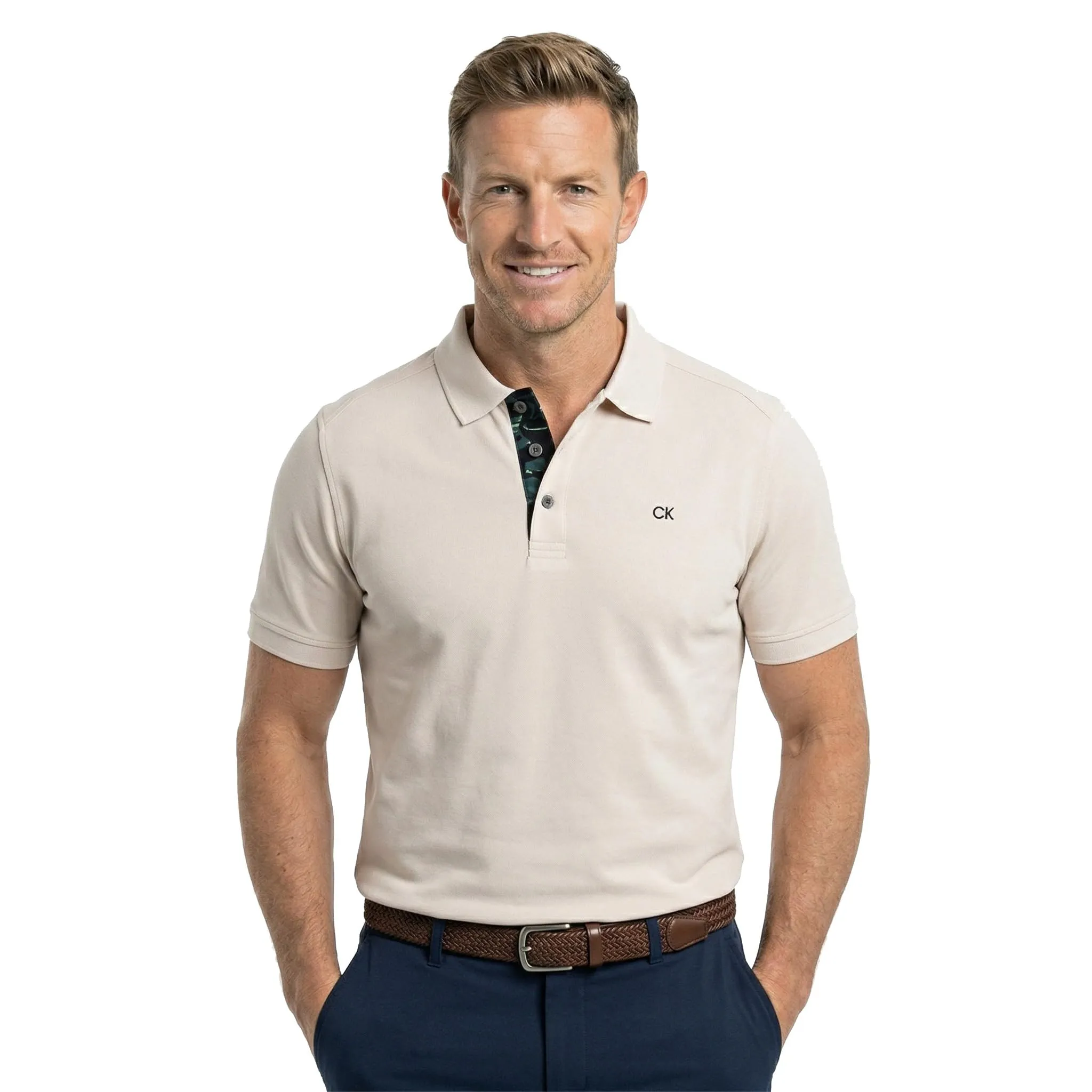 Calvin Klein Polo Golf Uomo Campus - Stone Camo - XL - immagine 2