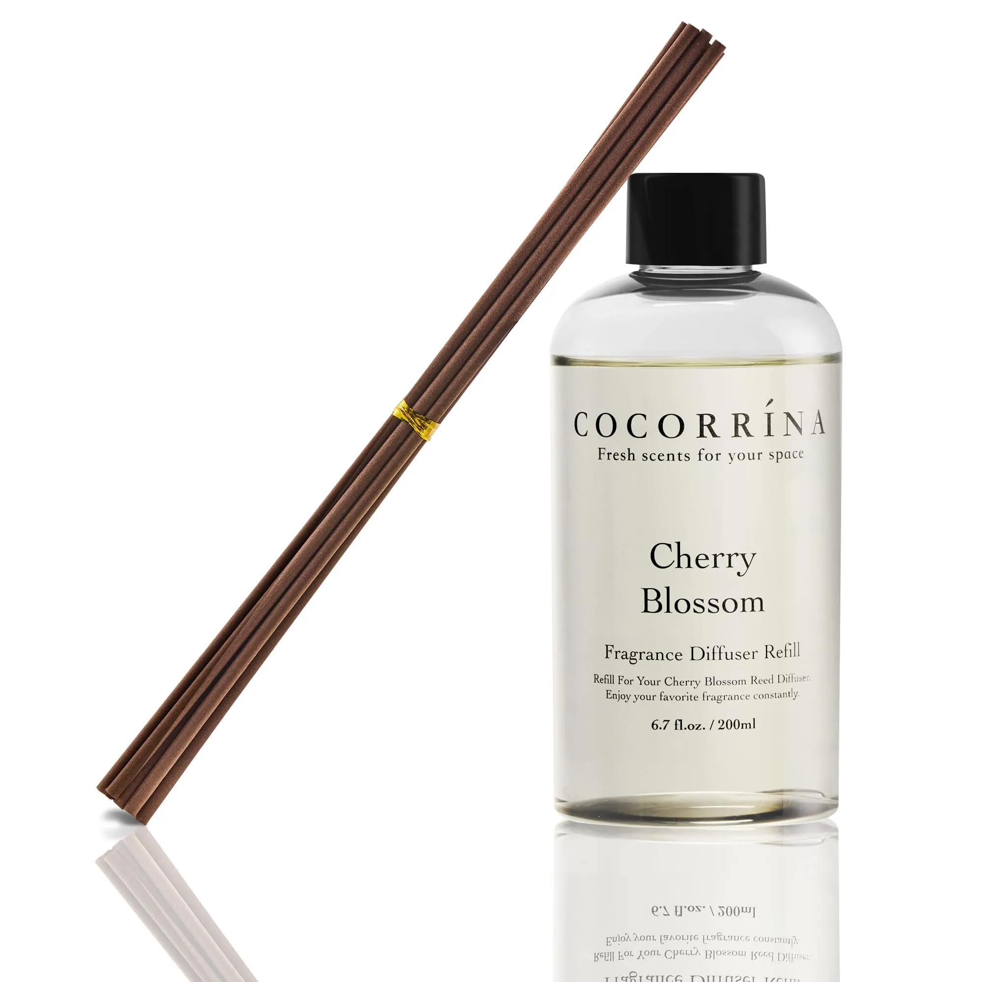 COCORRÍNA Ricarica Diffusore Ambiente Cherry Blossom 200ml con 8 Bastoncini - immagine 2