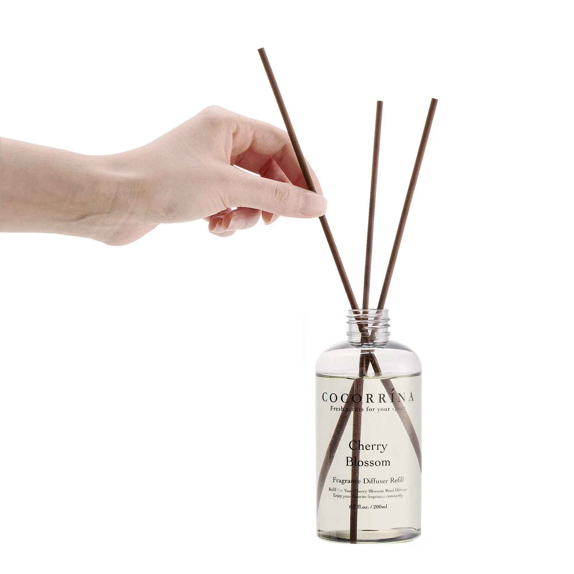 COCORRÍNA Ricarica Diffusore Ambiente Cherry Blossom 200ml con 8 Bastoncini - immagine 3