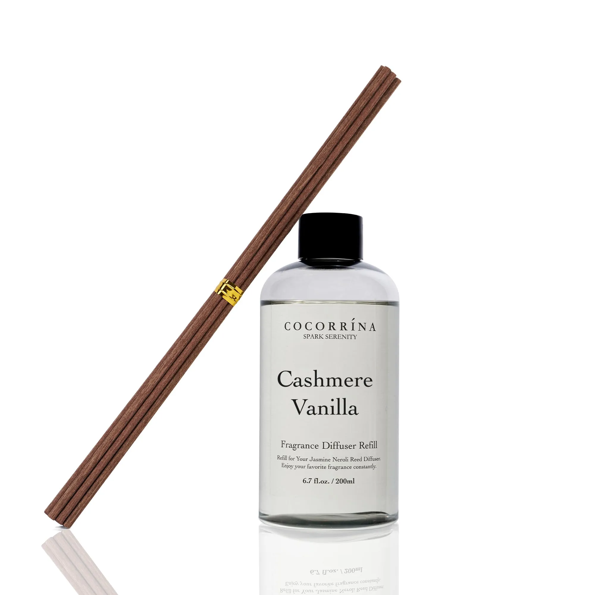 COCORRÍNA Ricarica Diffusore Ambiente Cashmere Vanilla, 200ml con 8 Bastoncini - immagine 2