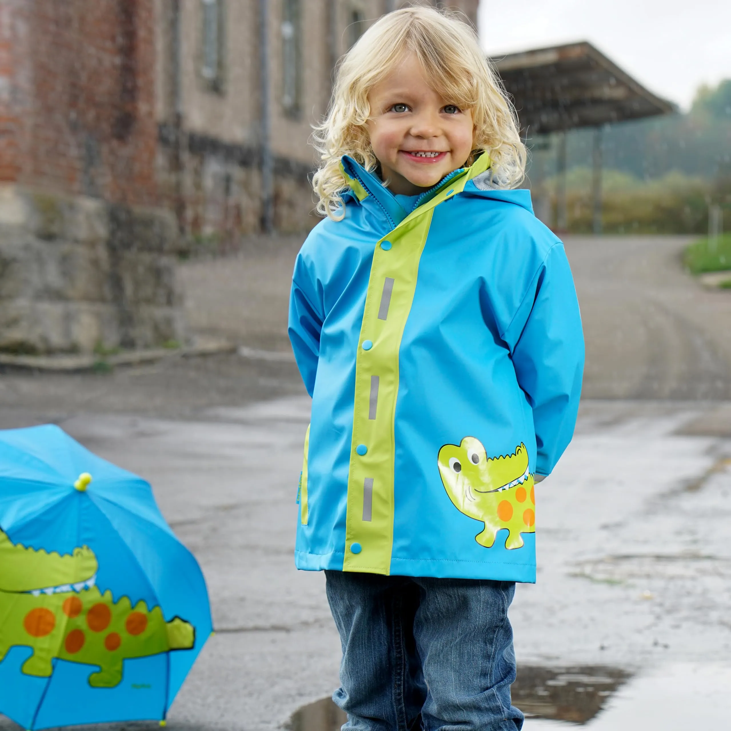 Playshoes Giacca da pioggia Unisex Bambini e ragazzi, Coccodrillo, 116 - immagine 4