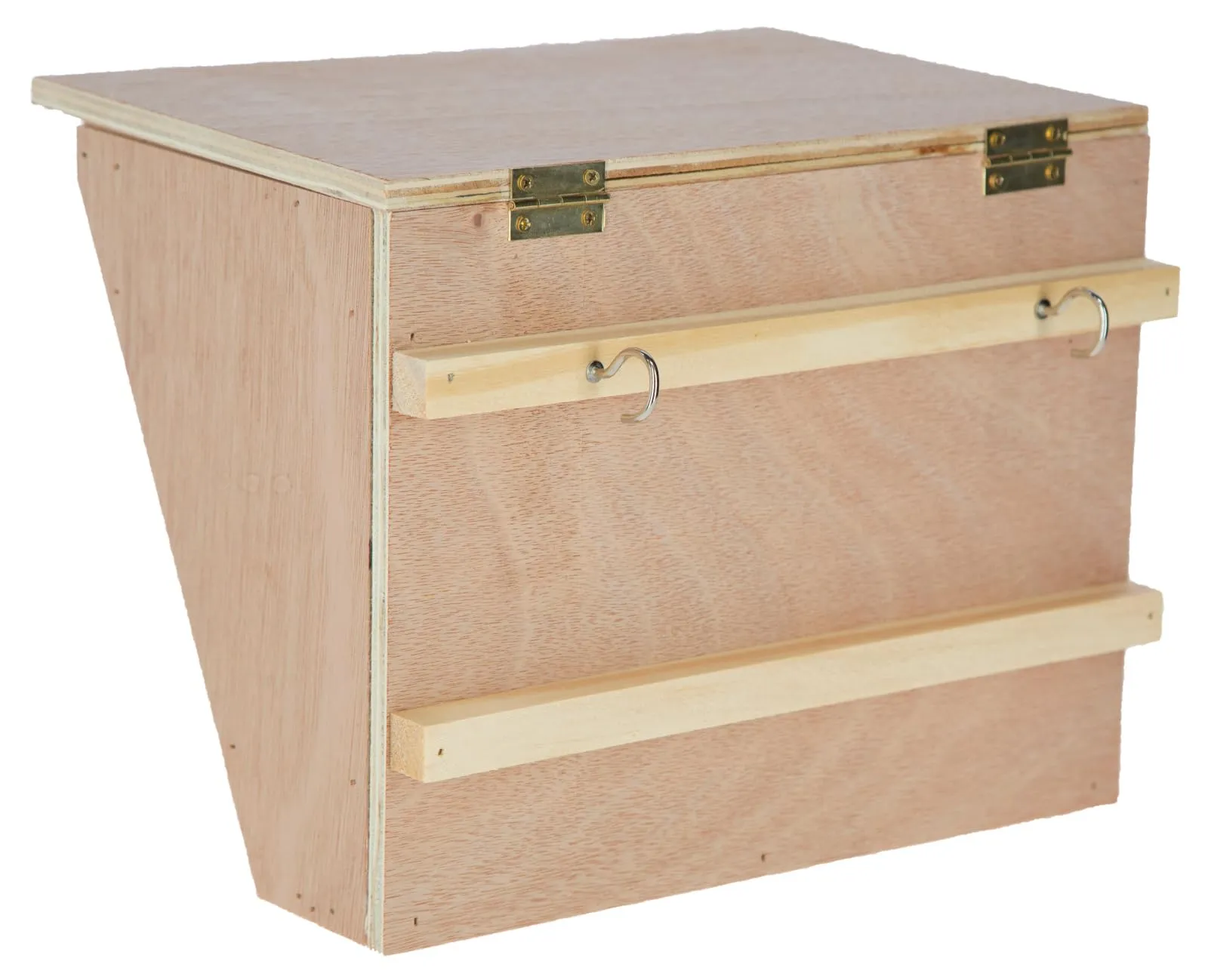 Kerbl Pet Portafieno con seduta 25x17x20 cm per piccoli animali, conigli, lepri, criceti, naturale, con ganci di fissaggio - immagine 2