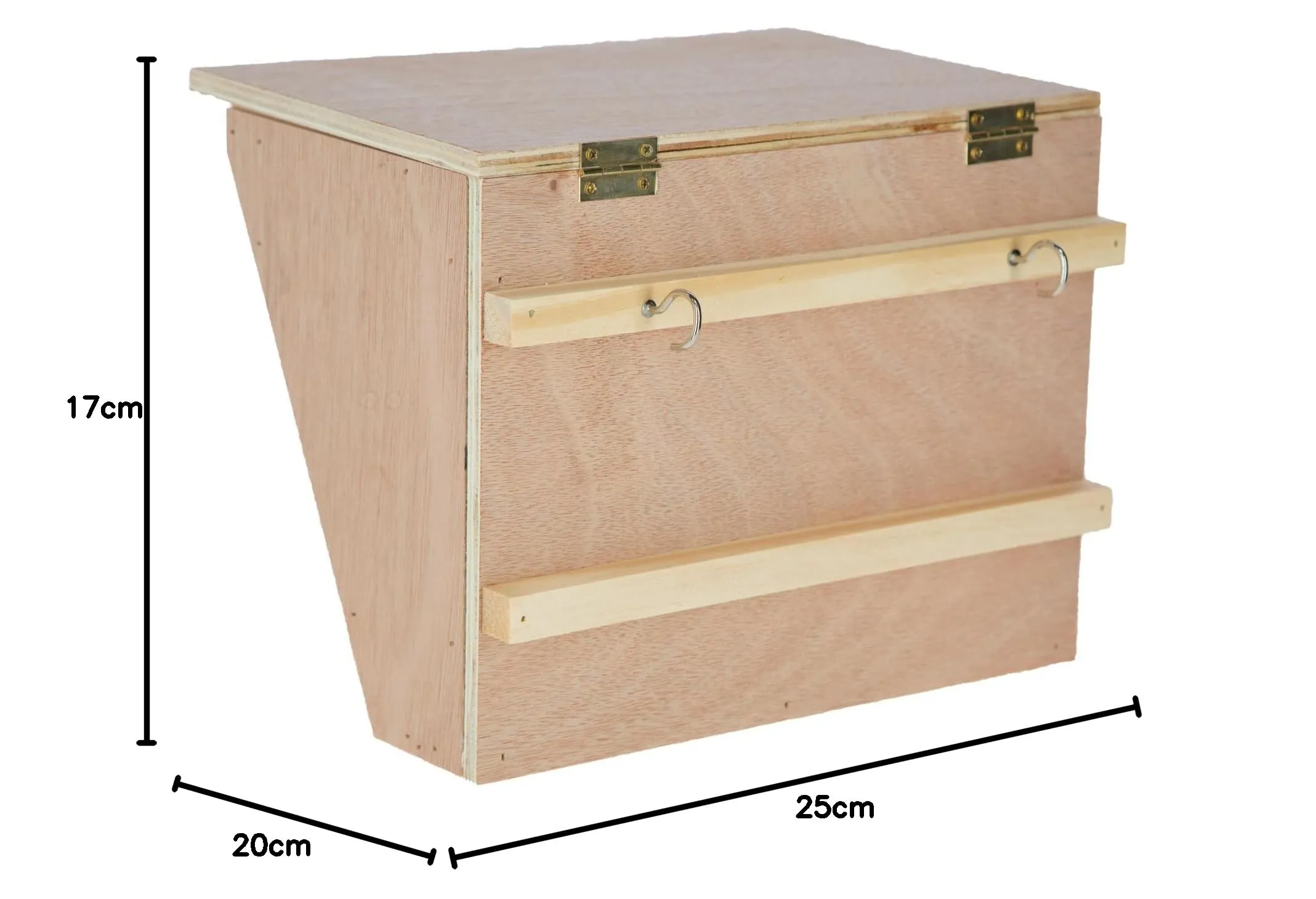 Kerbl Pet Portafieno con seduta 25x17x20 cm per piccoli animali, conigli, lepri, criceti, naturale, con ganci di fissaggio - immagine 6
