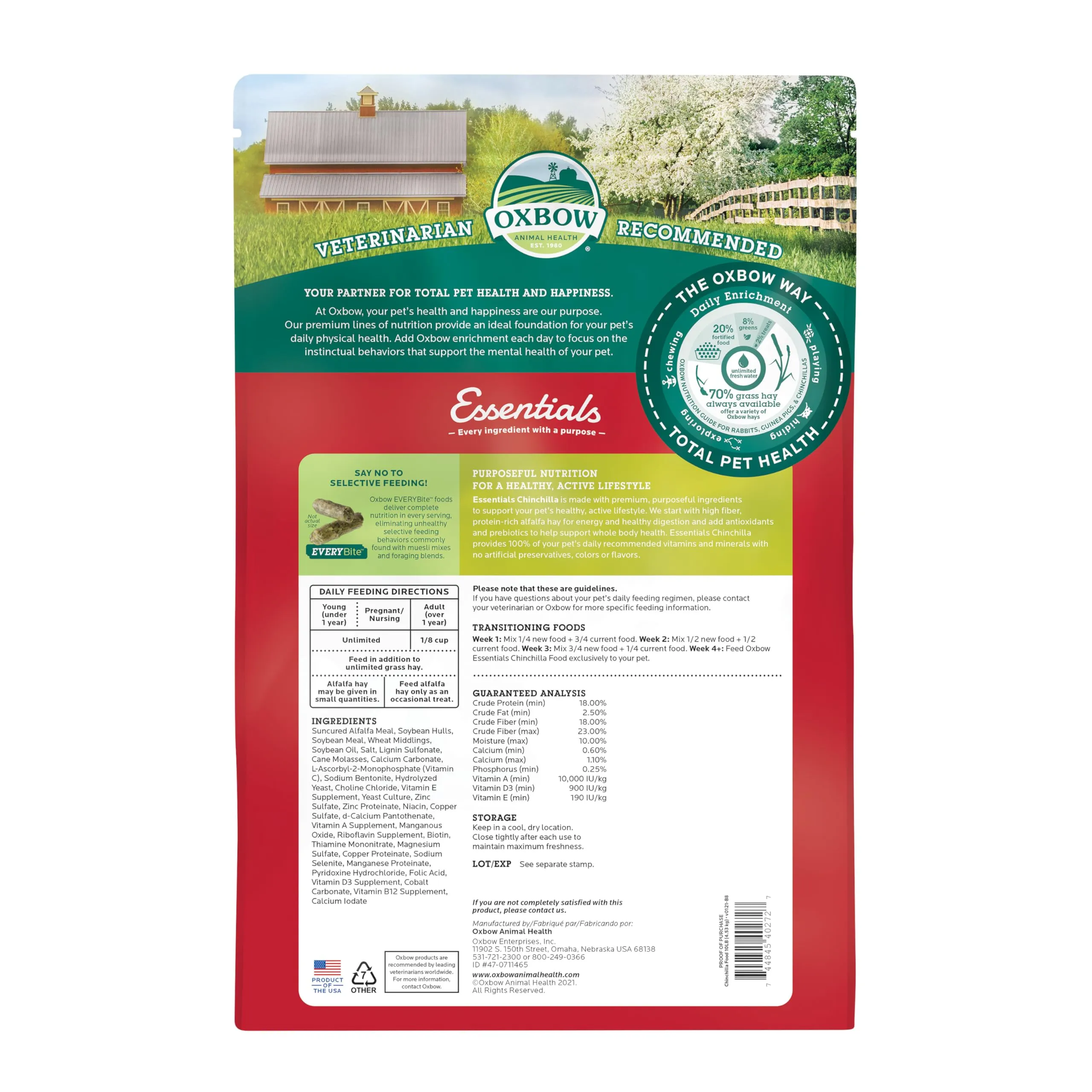 Oxbow Mangime per Chinchilla - 4500 g - immagine 3