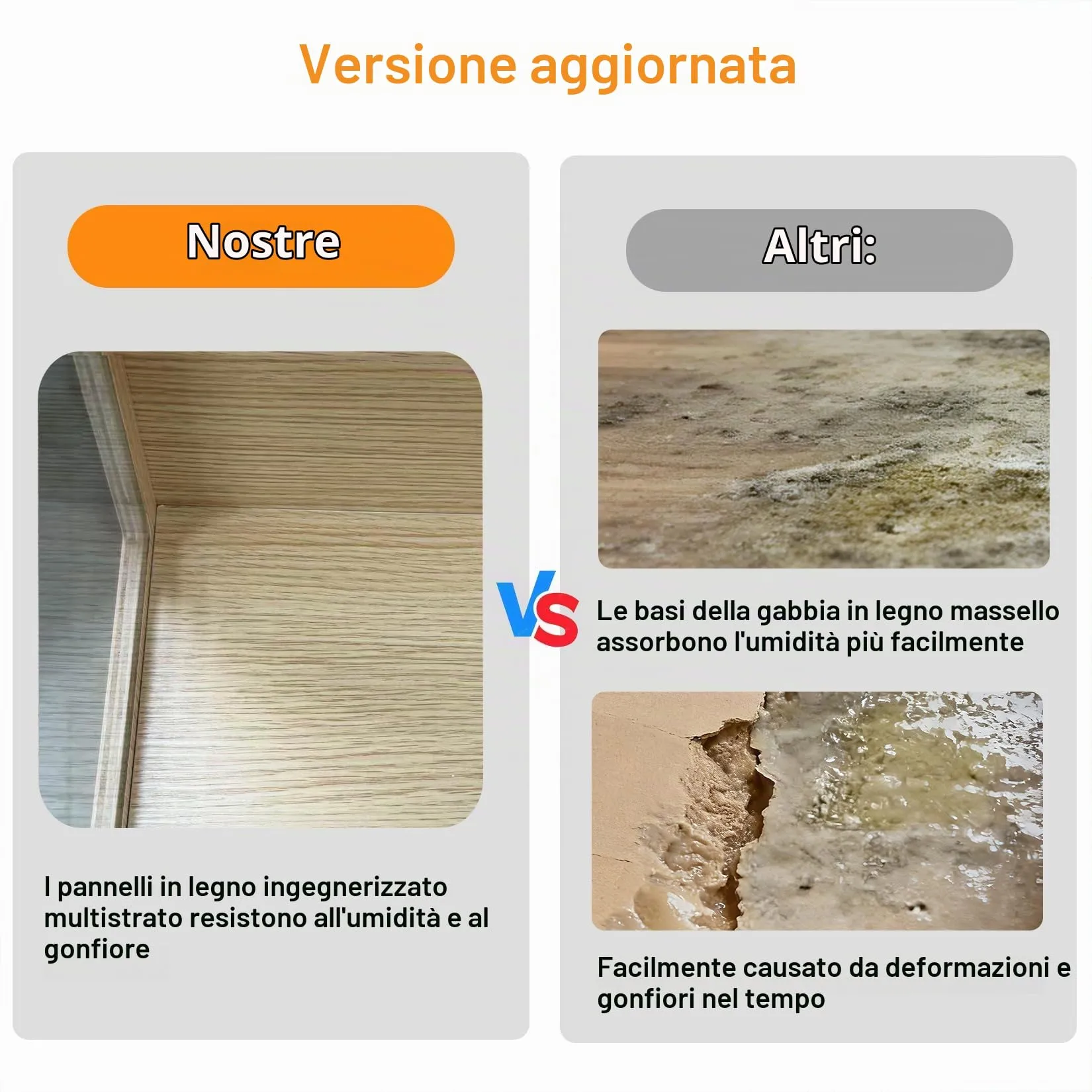 BingoPaw Gabbia per Criceti 120x60x60cm in Legno e Vetro Temperato con Luce - immagine 6