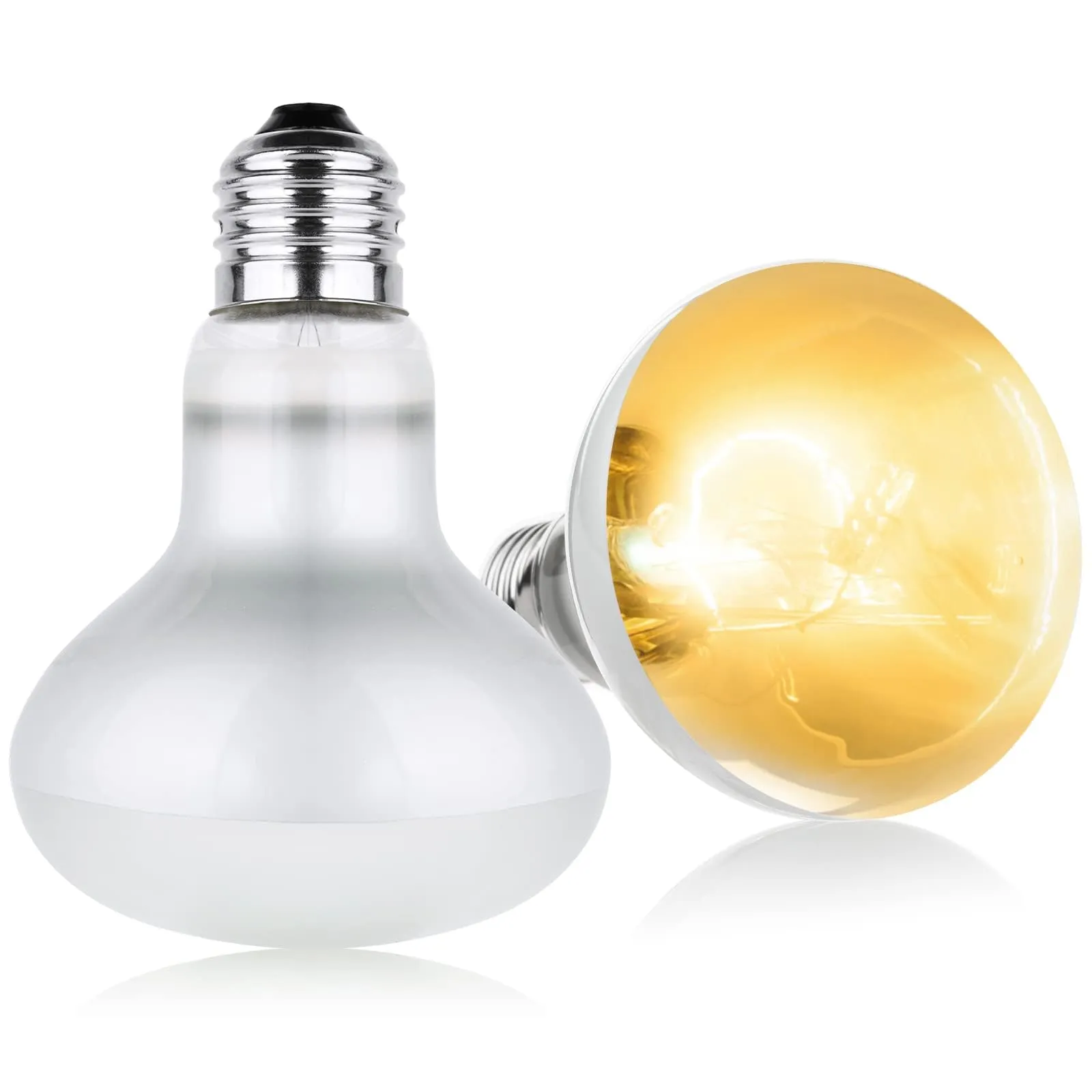 Adiwo Lampadina Riscaldante per Rettili, 75 W, Confezione da 2, Bianco - immagine 1