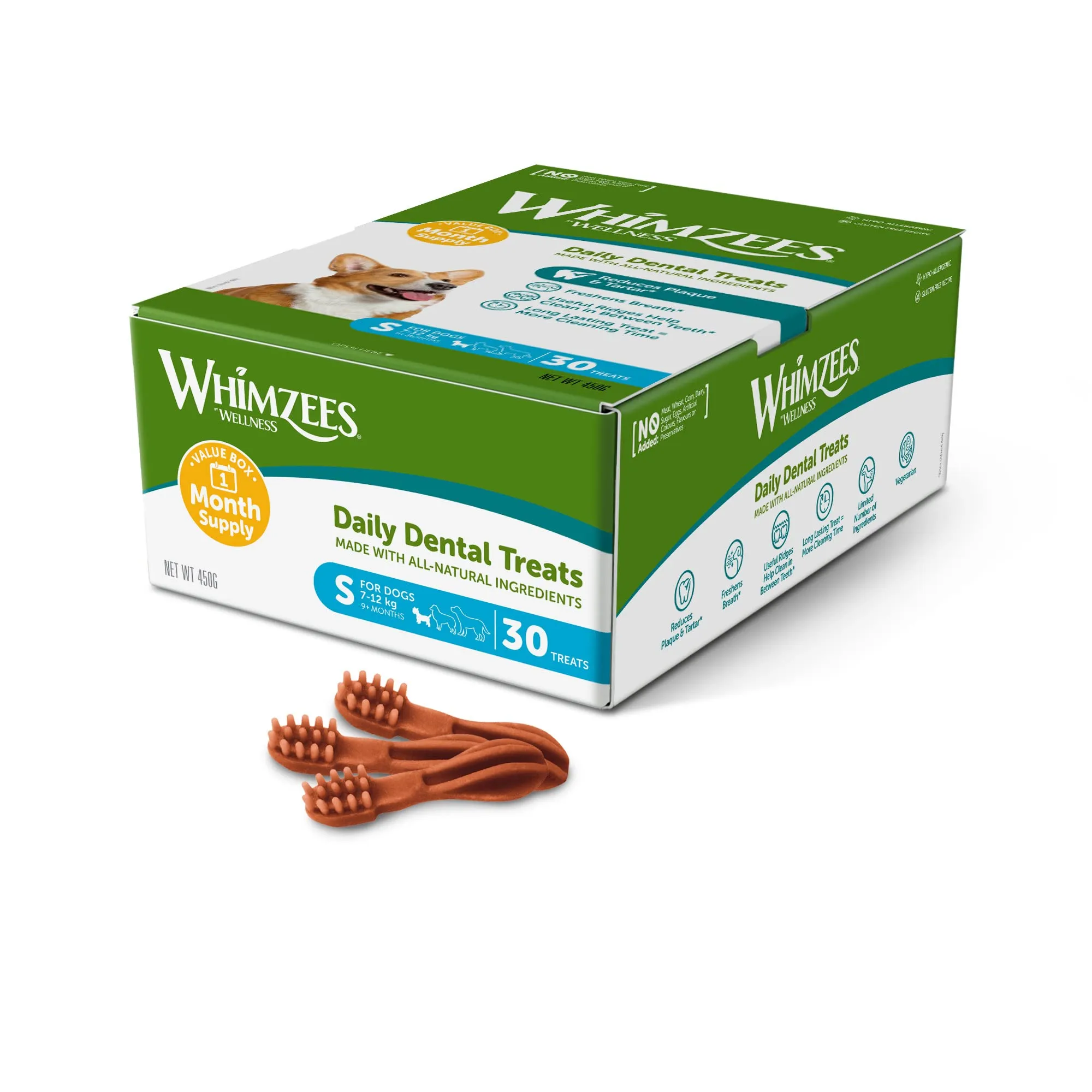 Whimzees Spazzolini da denti, Taglia S, 30 Pezzi - immagine 2
