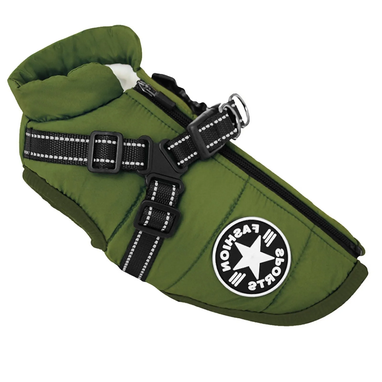 Oncpcare Pettorina Invernale per Cani, Verde, Taglia M - immagine 1