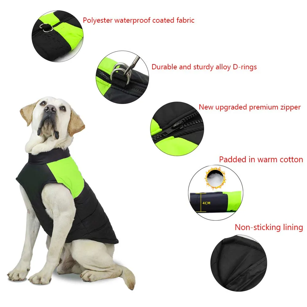 FEimaX Cappotto Cani Impermeabile Invernale, Giacca Calda Antivento per Cani e Gatti - immagine 3