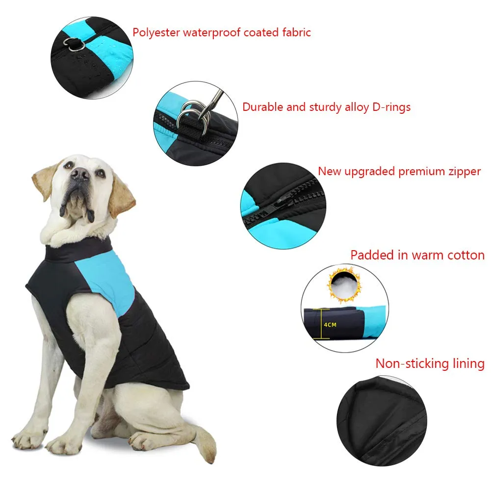 FEimaX Cappotto Cani Impermeabile Invernale, Giacca Calda Antivento per Cane e Gatto - immagine 3