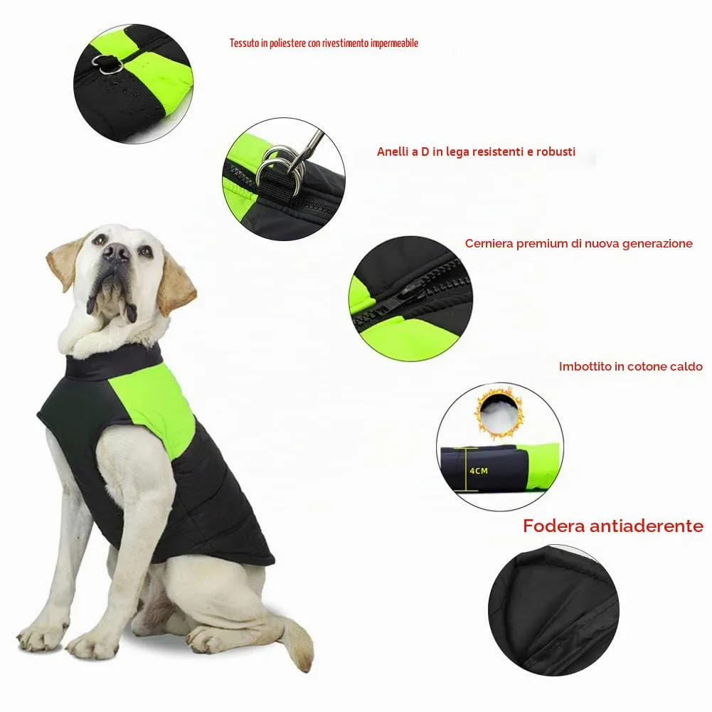 FEimaX Cappotto Cani Impermeabile Invernale Giacca Calda Antivento per Cane e Gatto - immagine 3