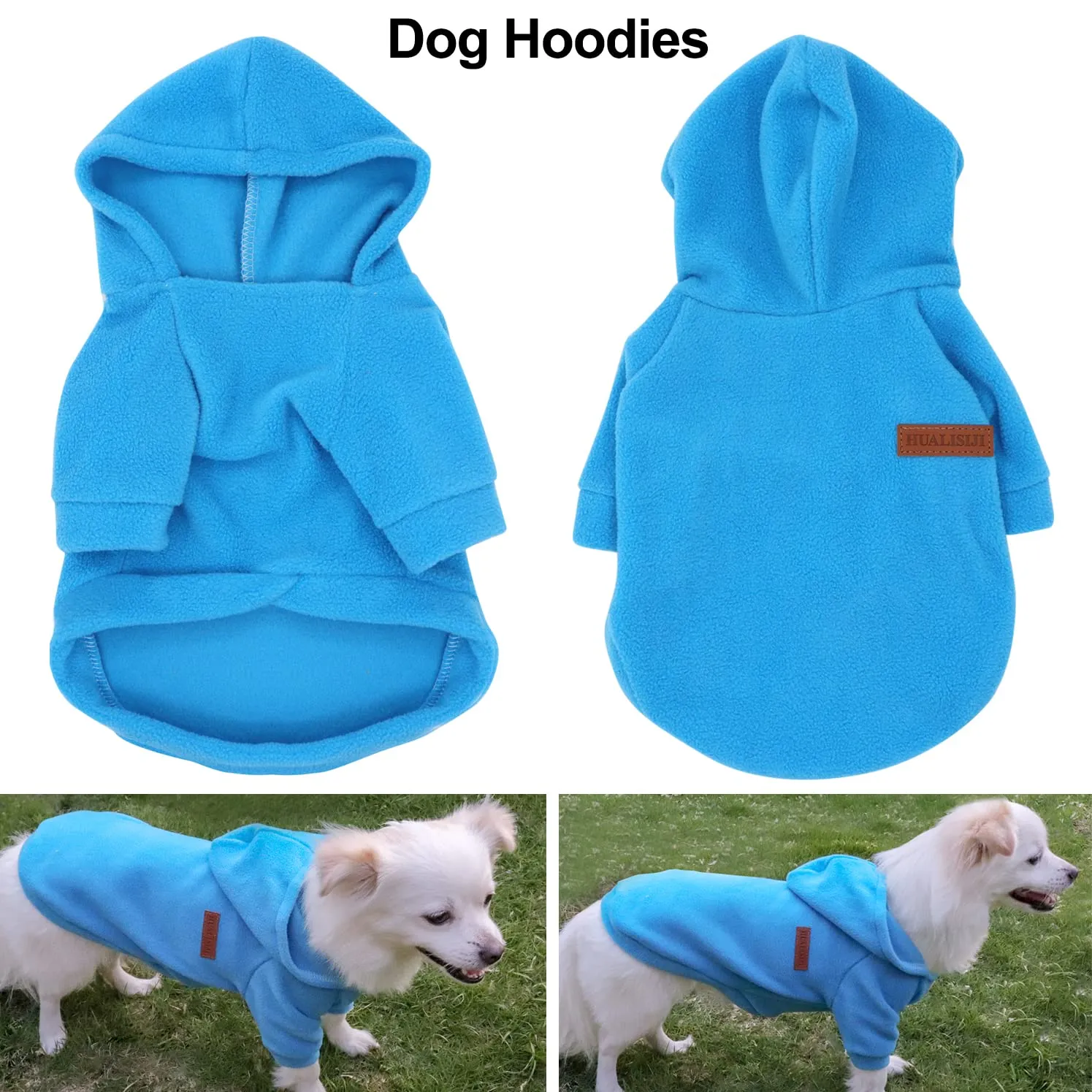 HuaLiSiJi Felpa con Cappuccio per Cani, Blu, XXXL - immagine 2