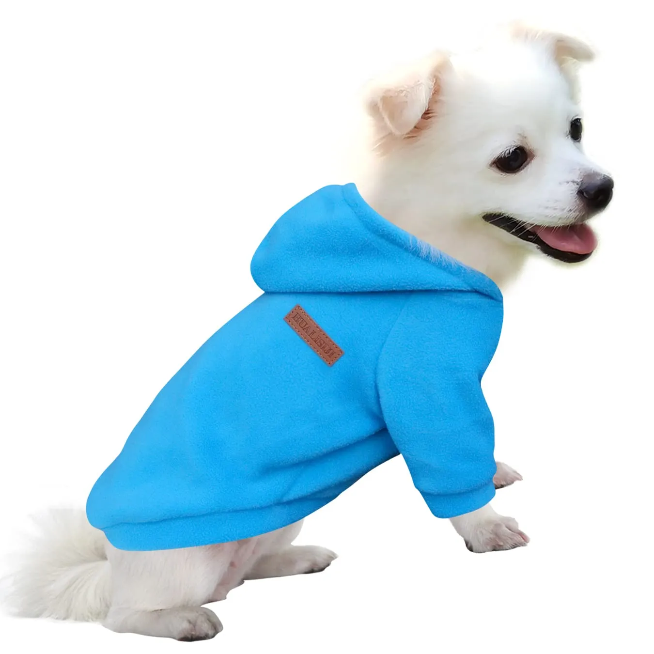 HuaLiSiJi Felpa con Cappuccio per Cani di Piccola Taglia, Blu, L - immagine 1
