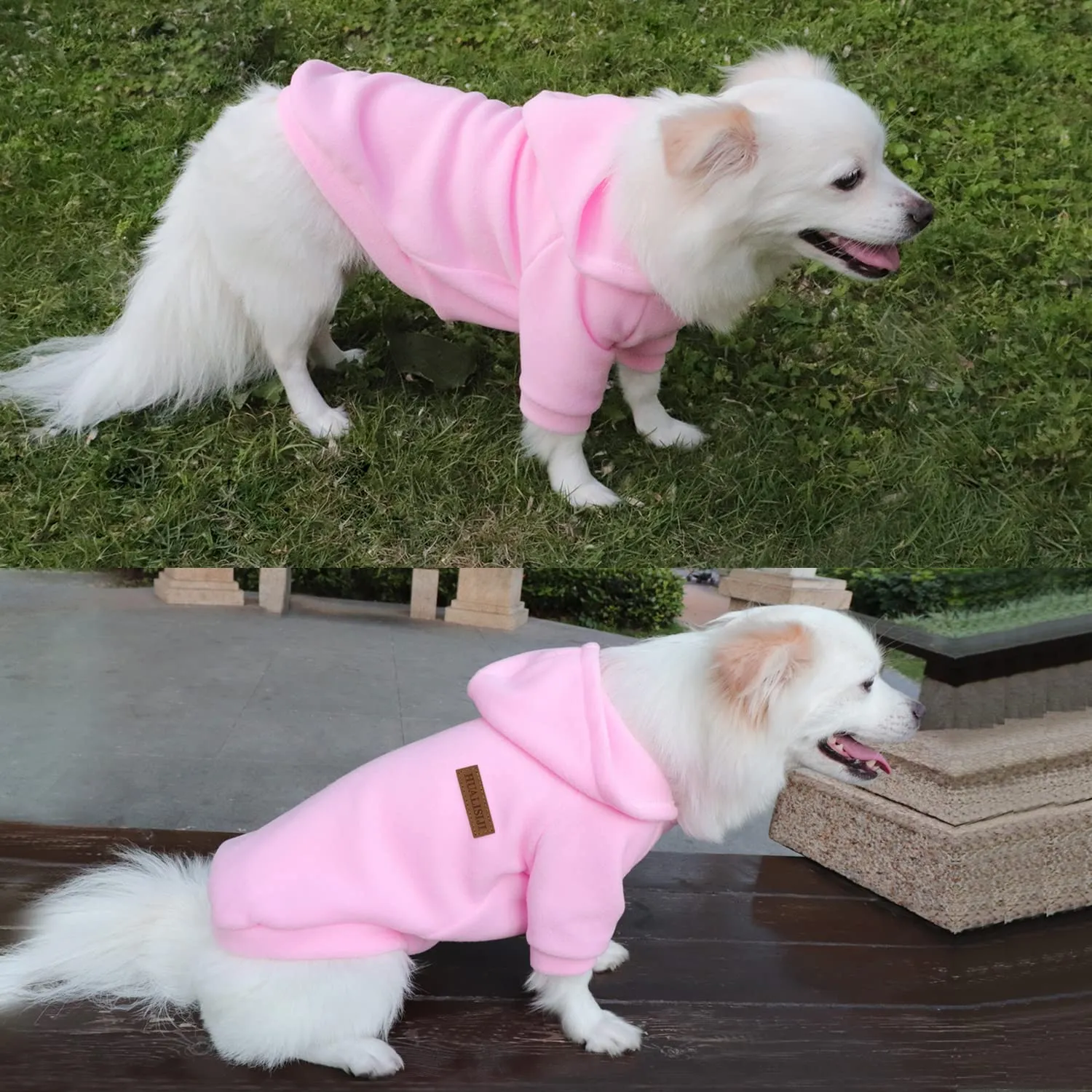 HuaLiSiJi Felpa con cappuccio per cani, Rosa, 3XL - immagine 4