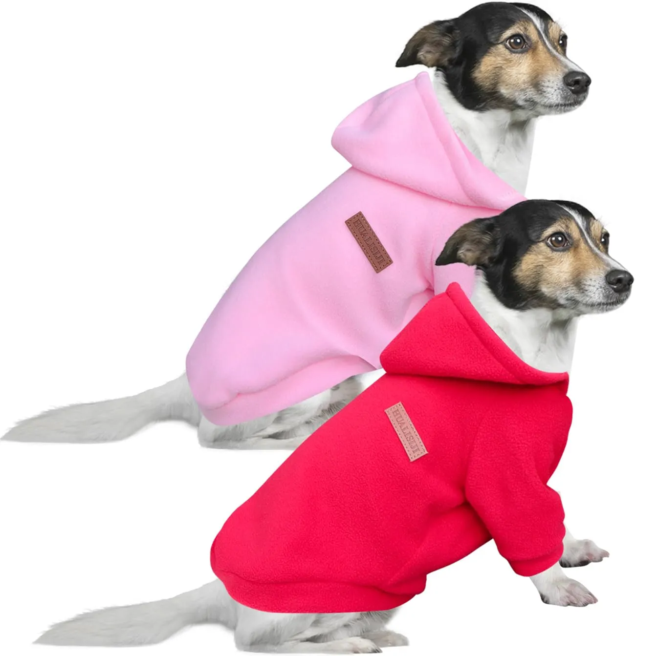 HuaLiSiJi Felpa con Cappuccio per Cani (XXXL Rosa+Rosso) - immagine 1